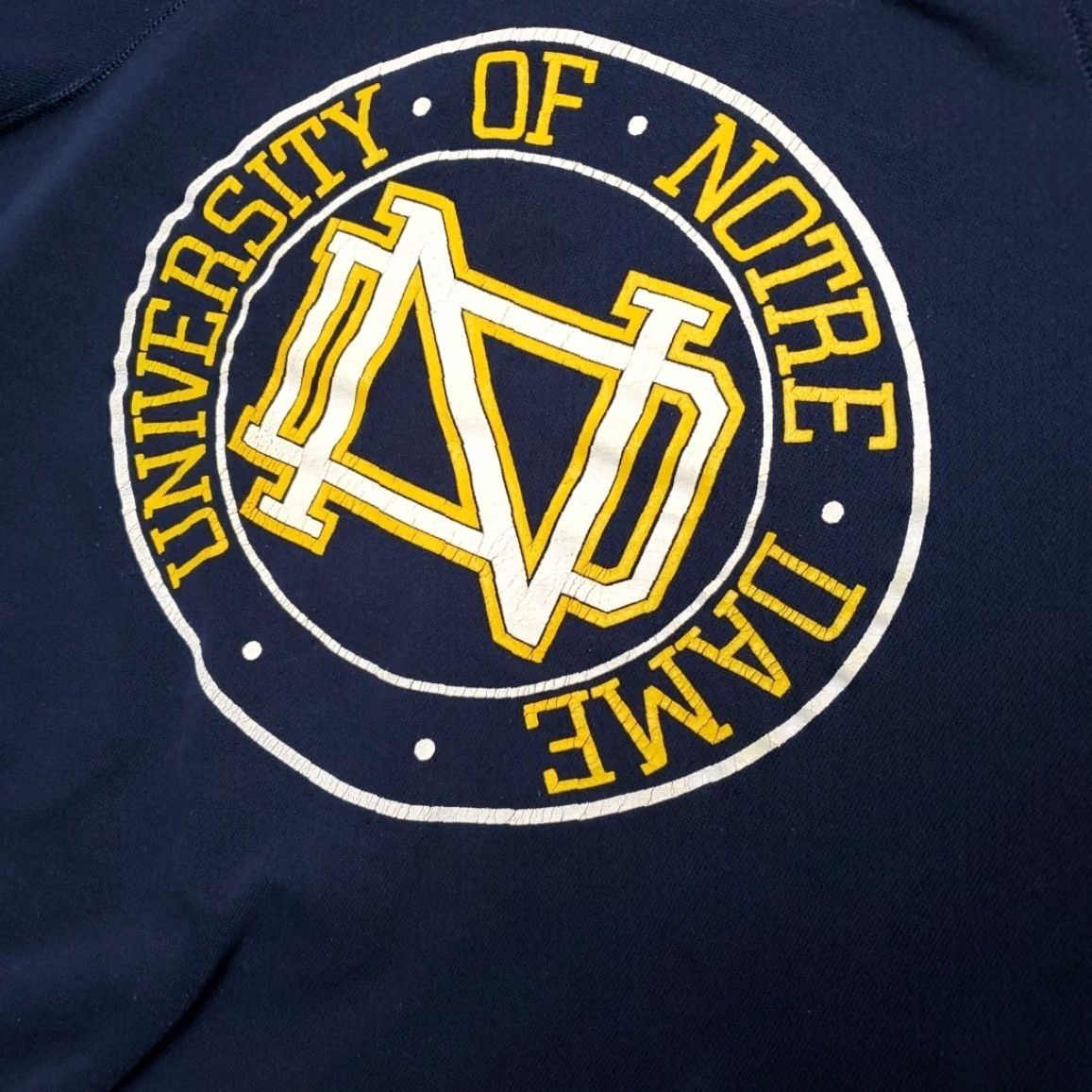 Vintage VINTAGE Notre Dame Sweatshirt Mens M Blue Pullover Crewneck Made in USA Size US M / EU 48-50 / 2 - 4 Thumbnail