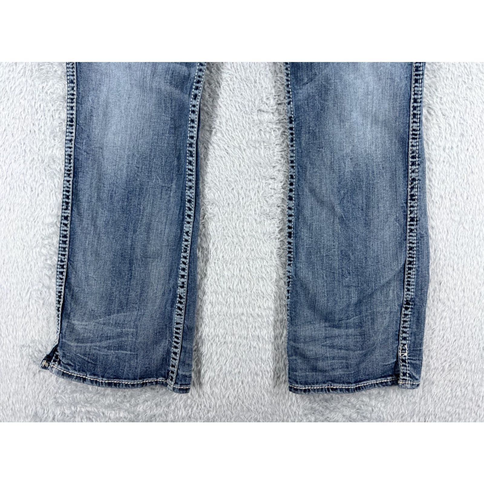 Silver Jeans Co. Silver Jeans Suki Women's Bootcut Denim Pants 32 Blue Cotton Stretch Embroidered Retro Size 24" / US 00 / IT 34 - 2 Thumbnail