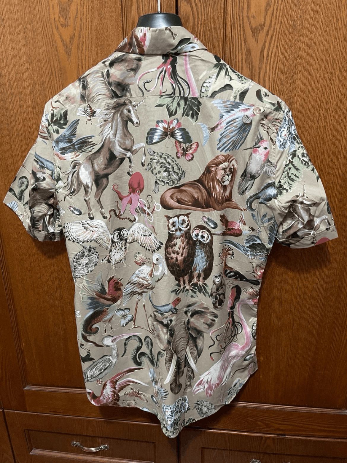 Valentino Sz 40 Valentino Animal Pattern Shirt-2508 Size US L / EU 52-54 / 3 - 2 Thumbnail