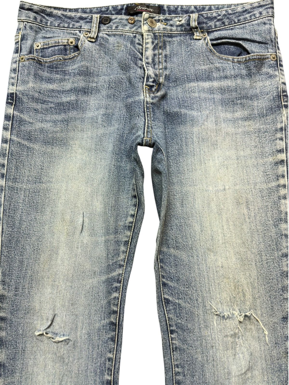 Hysteric Glamour Vintage Oririn Flare Bootcut Embroidery Distressed Denim Size US 31 - 2 Thumbnail