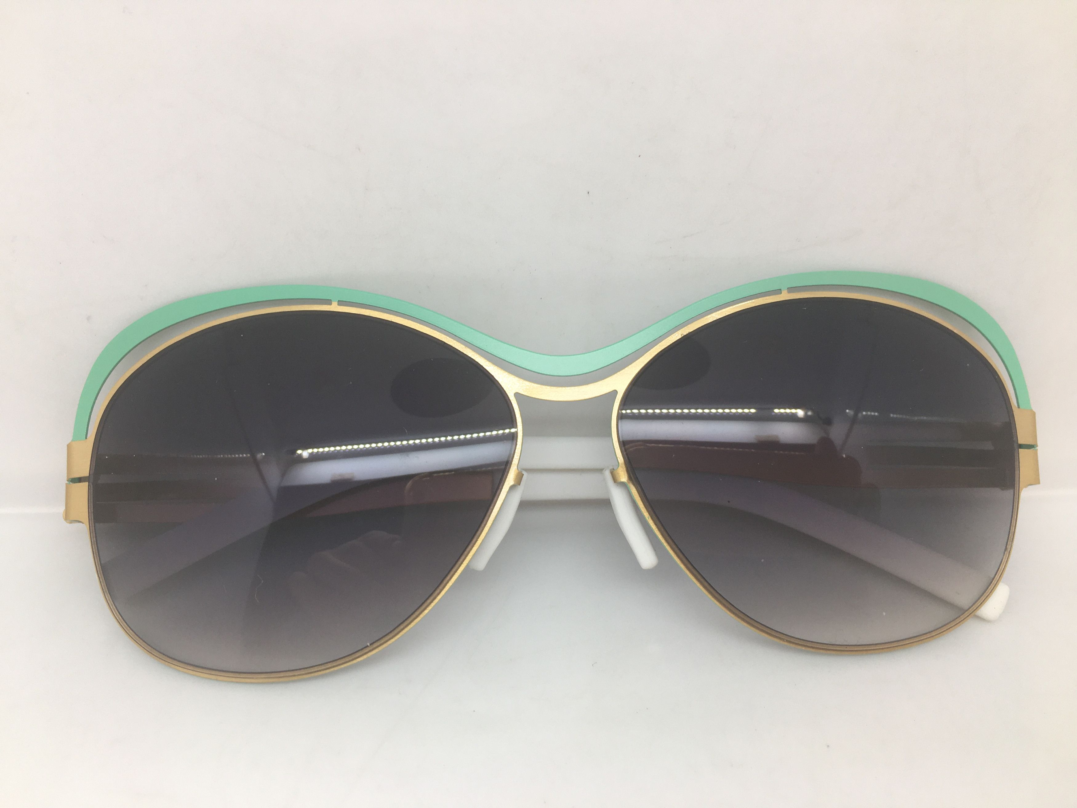 Other Green Gold Alloy Aviator Sunglasses Frame Size ONE SIZE - 5 Thumbnail