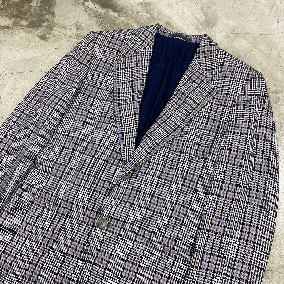 Gucci Tailored Houndstooth Tartan Blazer Size 48S - 2 Thumbnail