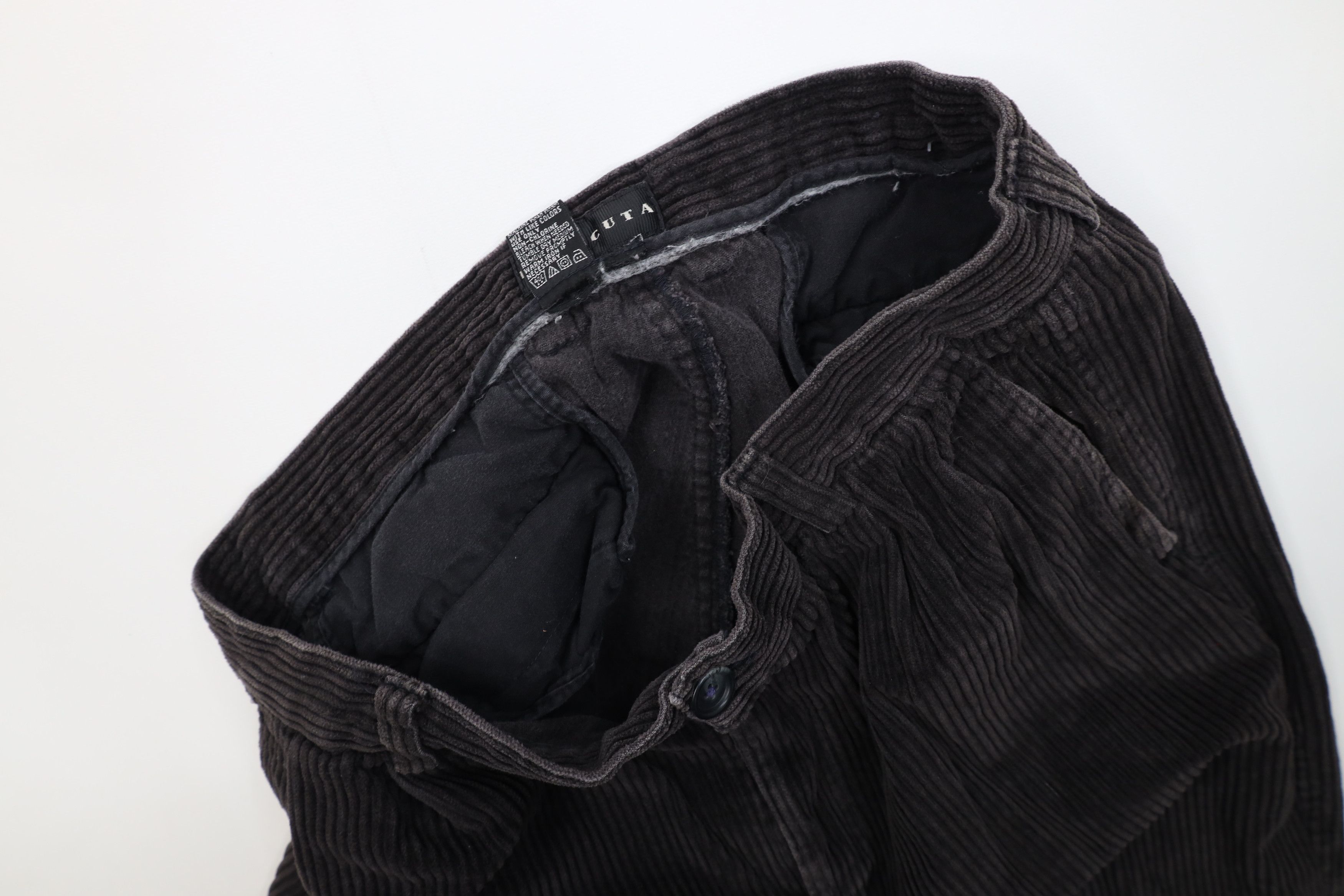 Vintage Vintage 90s Streetwear Wide Leg Corduroy Chino Pants Black Size US 34 / EU 50 - 8 Thumbnail