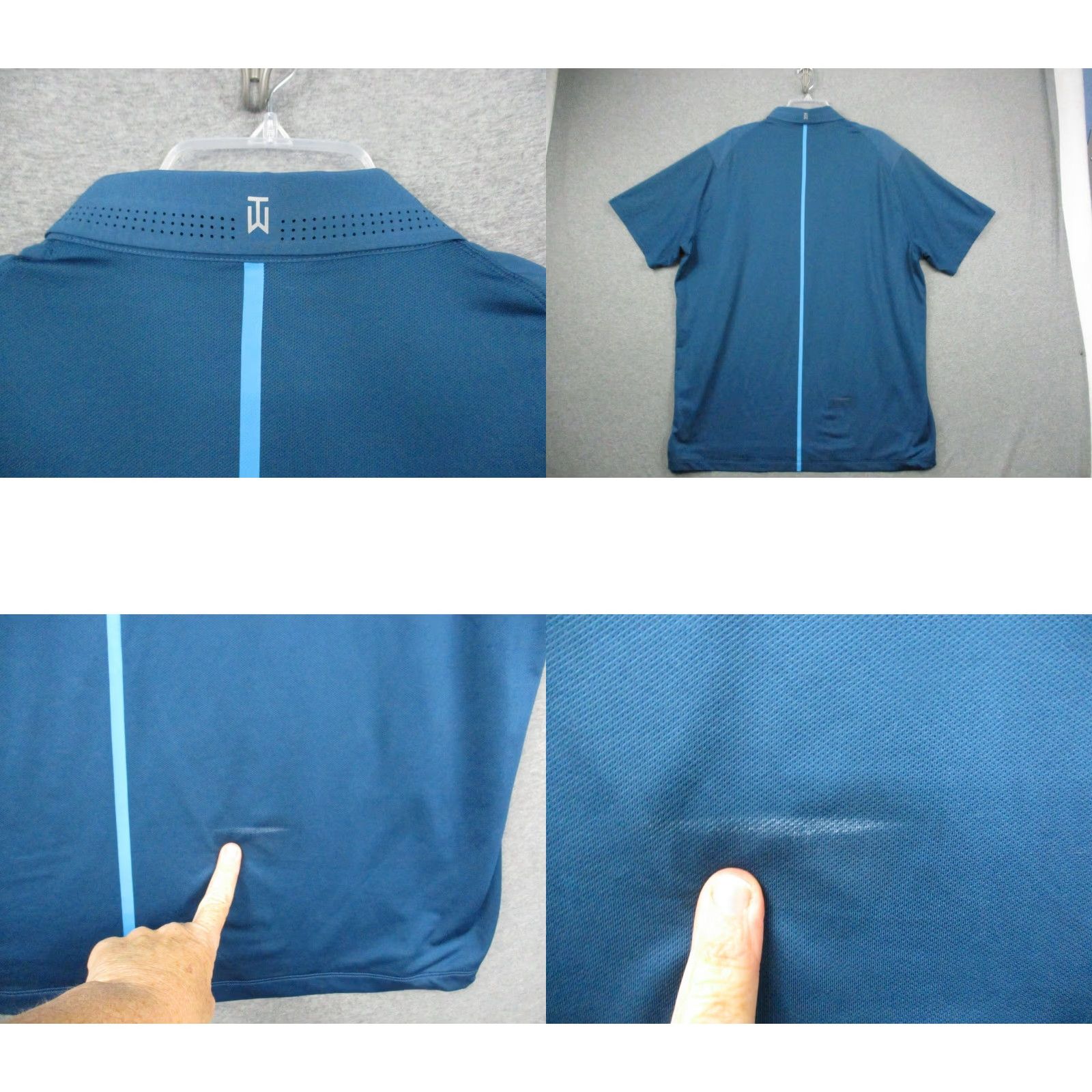 Nike VINTAGE Nike Tiger Woods Shirt XXL Men Blue Performance Golf Short Sleeve Size US XXL / EU 58 / 5 - 8 Thumbnail