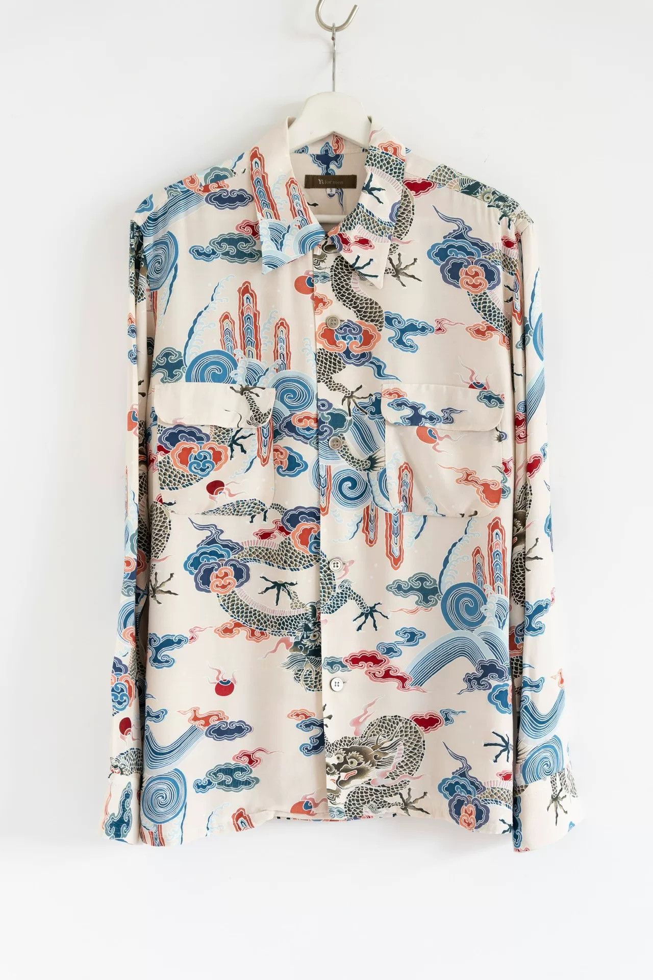Y's for Men Yohji Yamamoto Dragon Print Long Sleeve Shirt Size US M / EU 48-50 / 2 - 1 Thumbnail