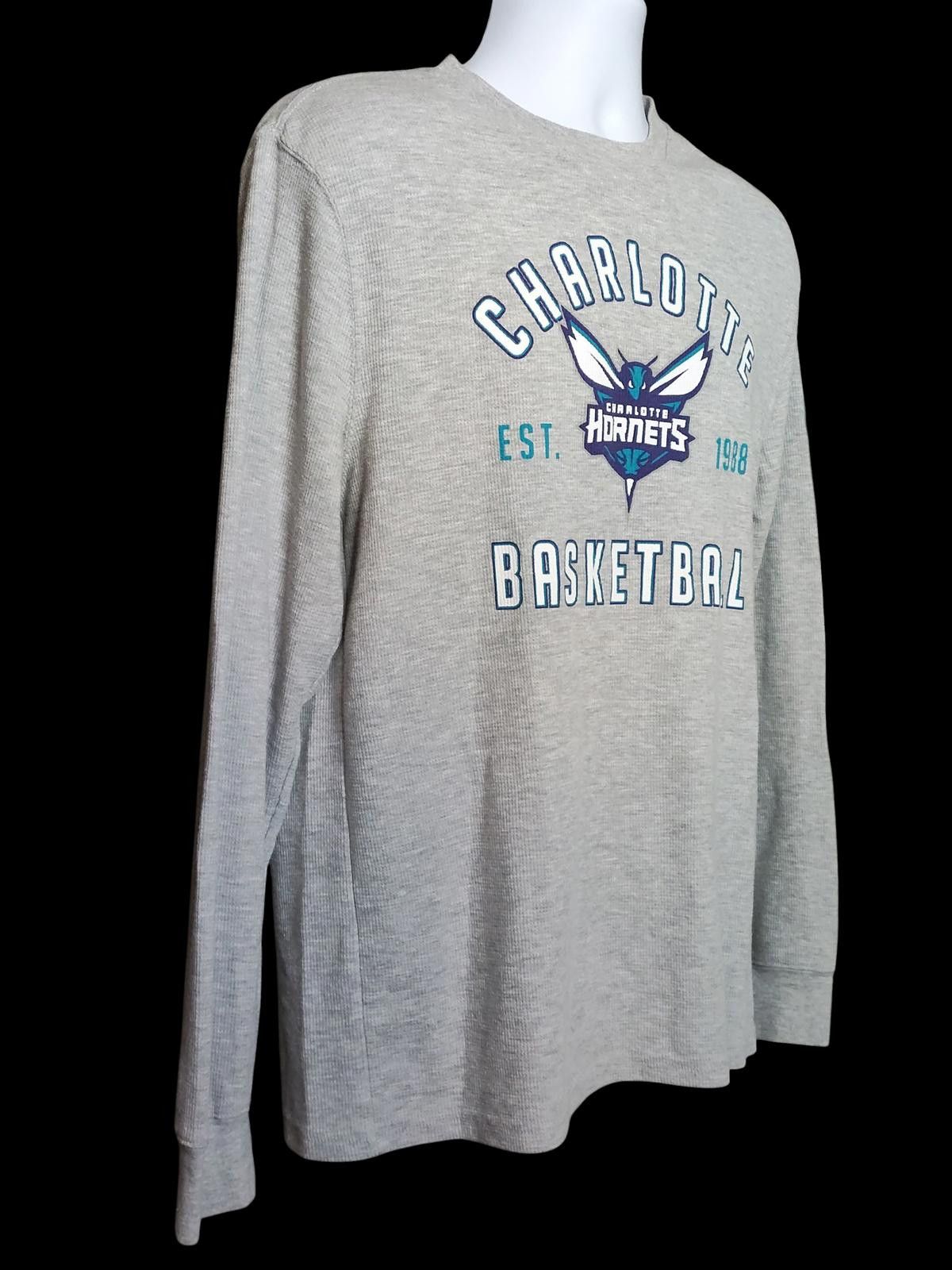NBA Charlotte Hornets Basketball Long Sleeve Thermal Shirt Size ONE SIZE - 4 Thumbnail