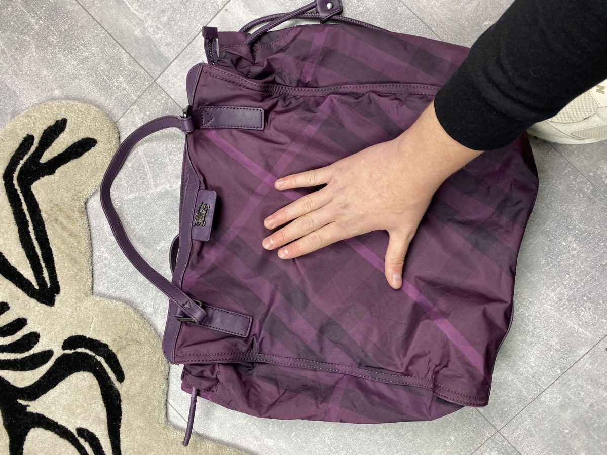 Burberry Burberry Nova Check Purple Nylon Tote Bag Size ONE SIZE - 17 Thumbnail