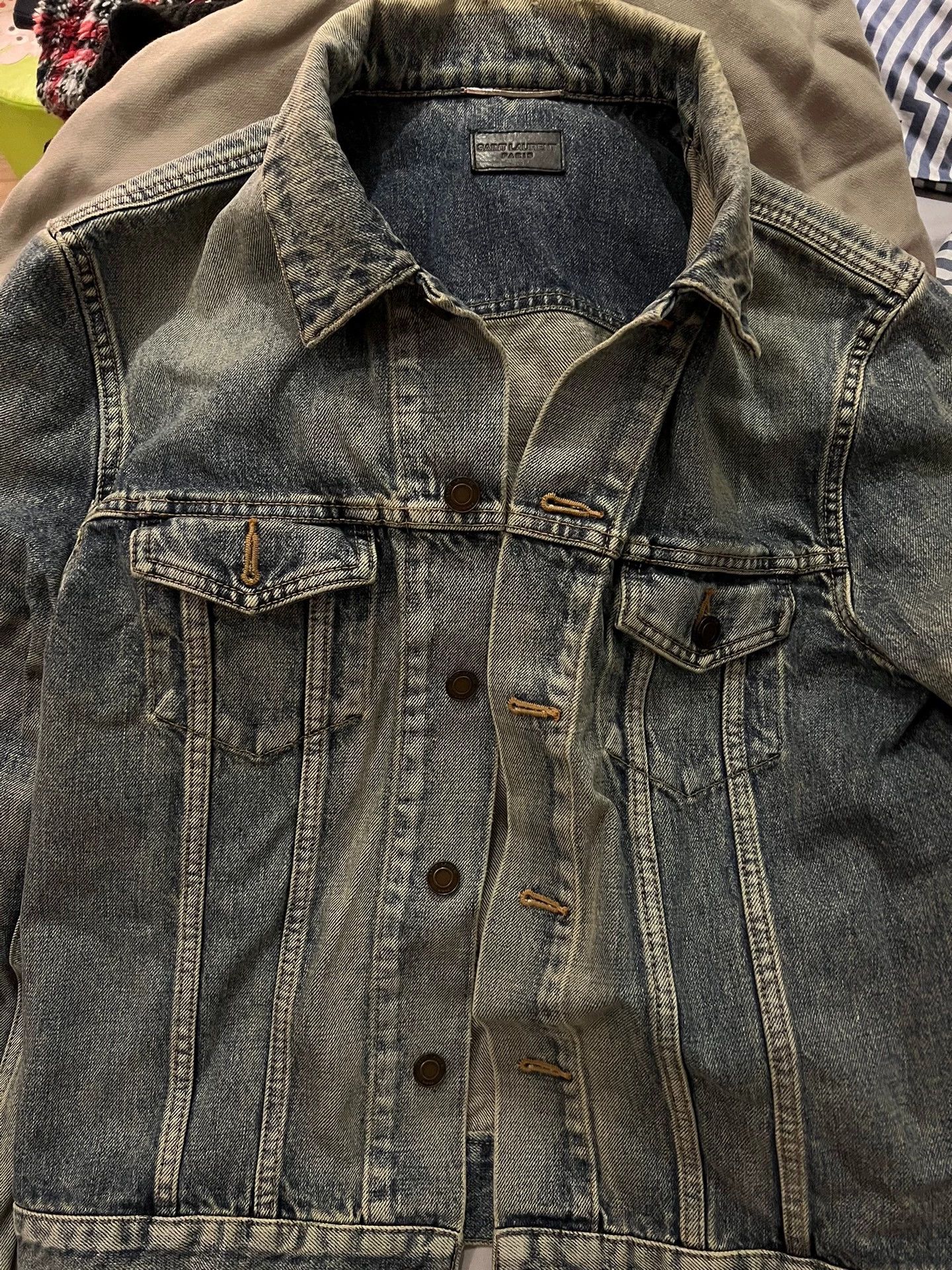 Saint Laurent Paris Saint Laurent Paris Make an old denim jacket Size US L / EU 52-54 / 3 - 1 Thumbnail