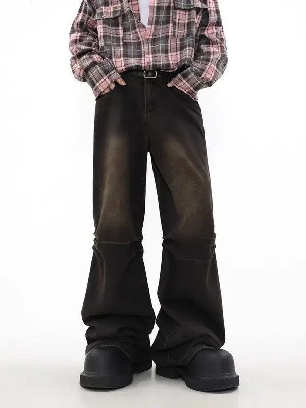 Japanese Brand VIBE Vintage vibe washed pleated straight-leg jeans Size US 32 / EU 48 - 2 Thumbnail