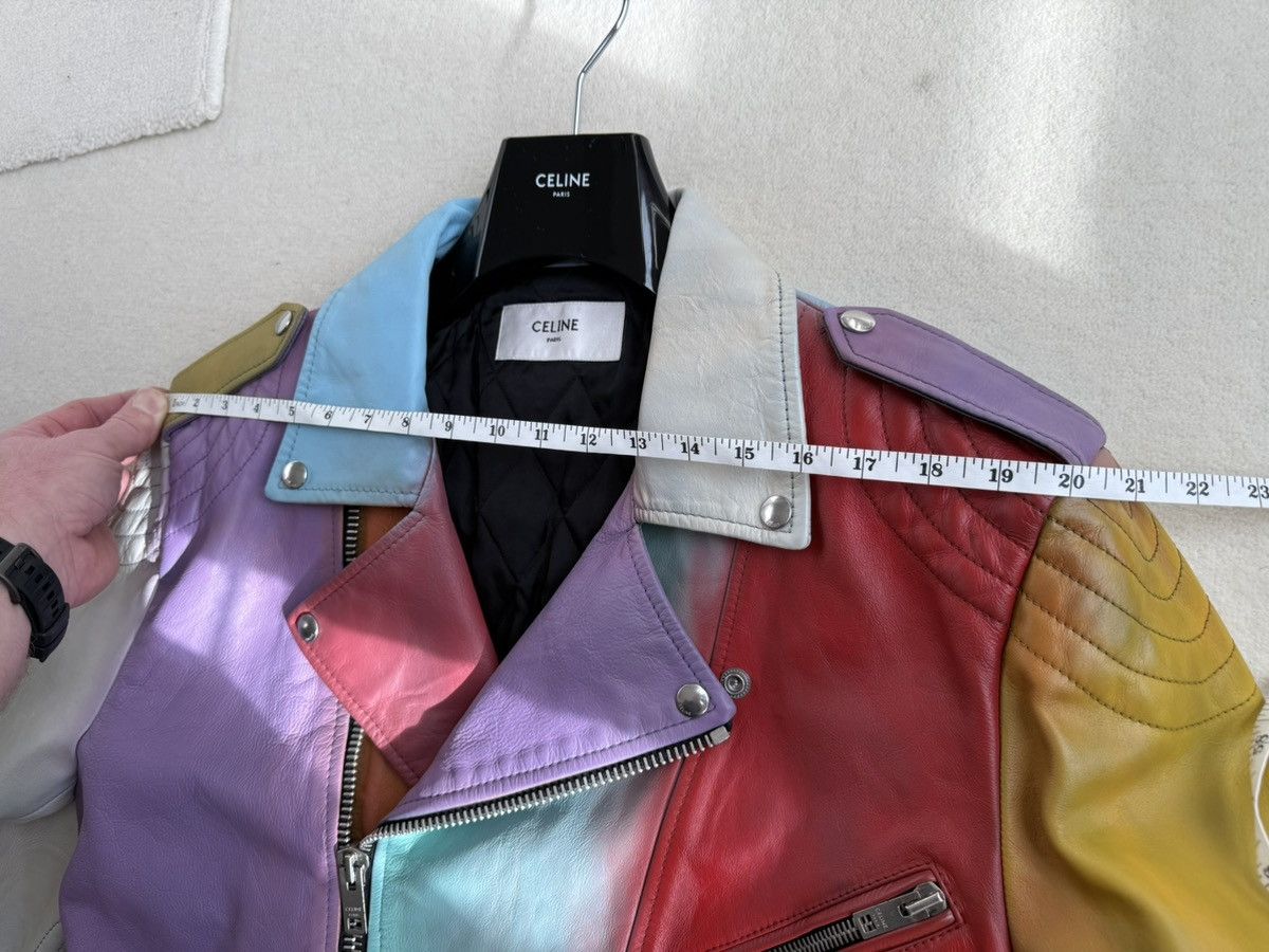 Celine $6.4k FW21 Celine multicolour leather biker jacket couture Size US L / EU 52-54 / 3 - 10 Thumbnail