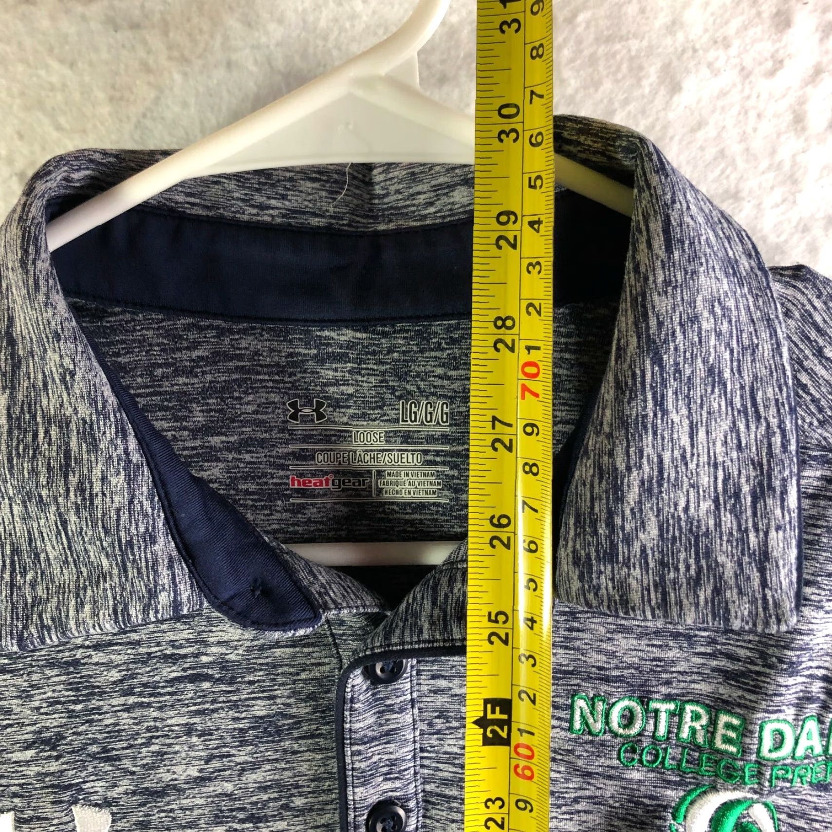 Under Armour Under Armour Heat Gear Loose Notre Dame College Prep Mens Large Gray Shirt Size US L / EU 52-54 / 3 - 4 Thumbnail