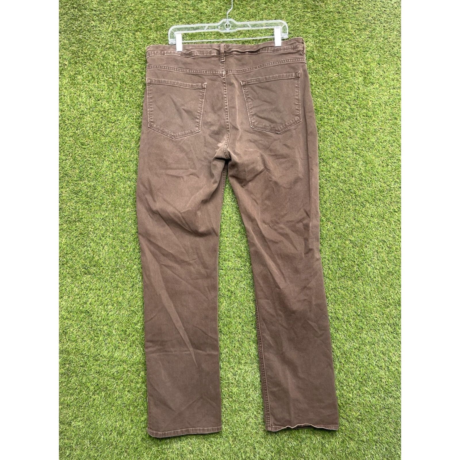 Bonobos Bonobos Pants Mens 36x34 Straight Fit Flat Front Denim Brown Casual Jeans Shirt? Size US 36 / EU 52 - 2 Thumbnail
