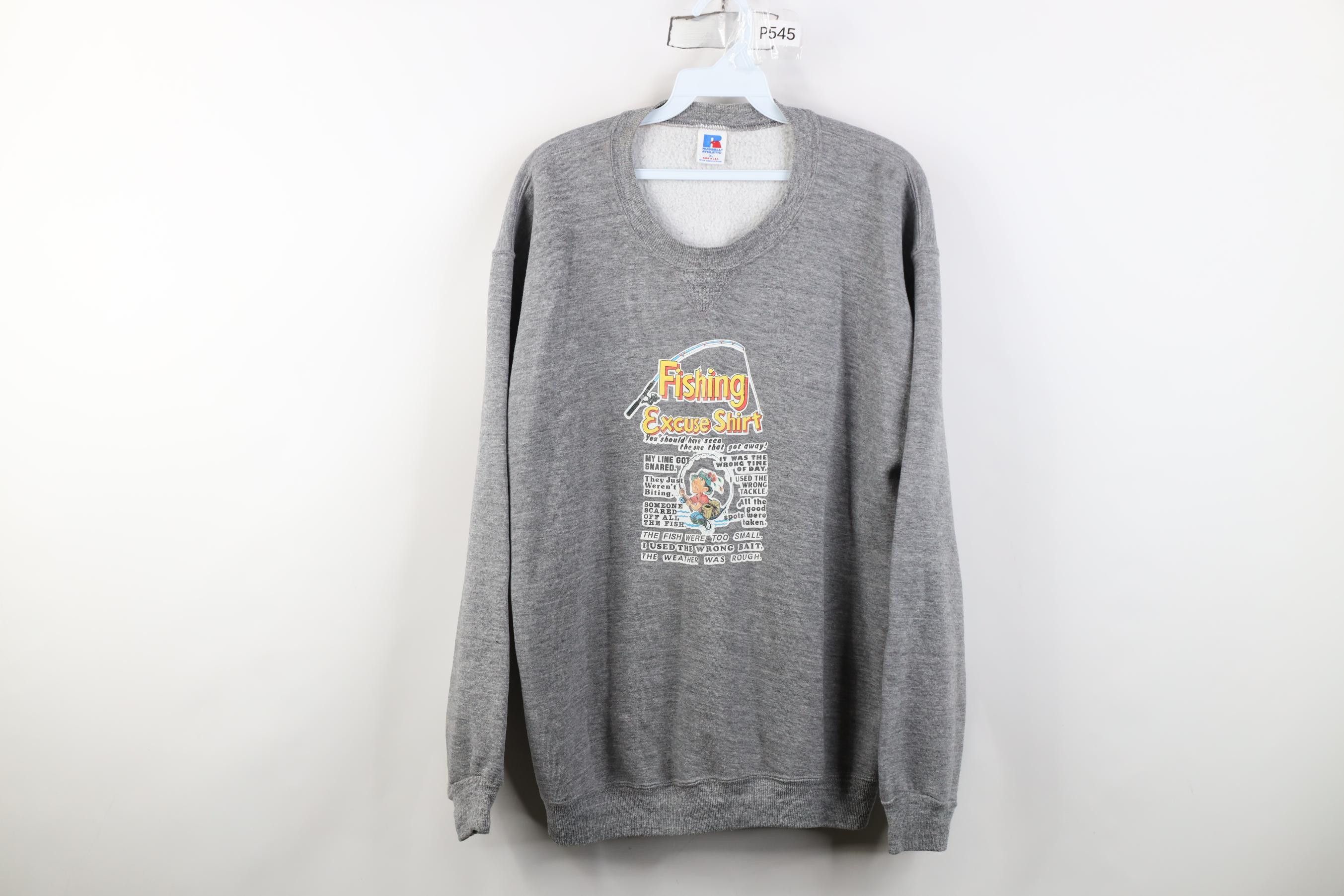 Russell Athletic Vintage 80s Russell Athletic Excuse Crewneck Sweatshirt USA Size US XL / EU 56 / 4 - 1 Thumbnail