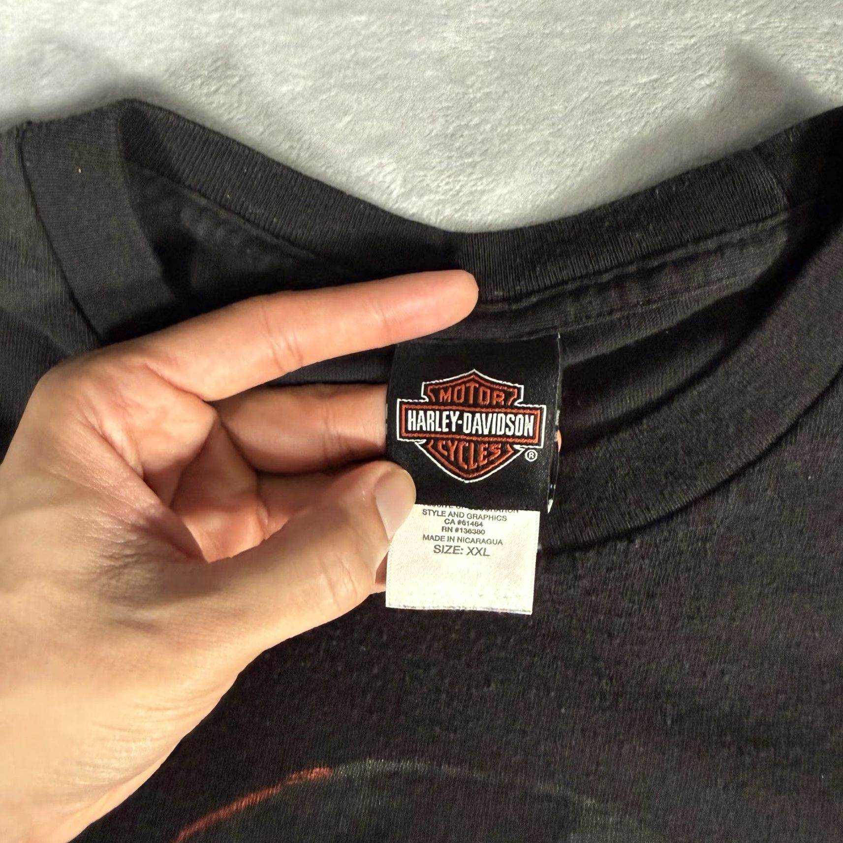 Harley Davidson VINTAGE Harley-Davidson Biker Big Skull T Shirt Mens 2XL Double-Sided Faded Black Size US XXL / EU 58 / 5 - 4 Thumbnail