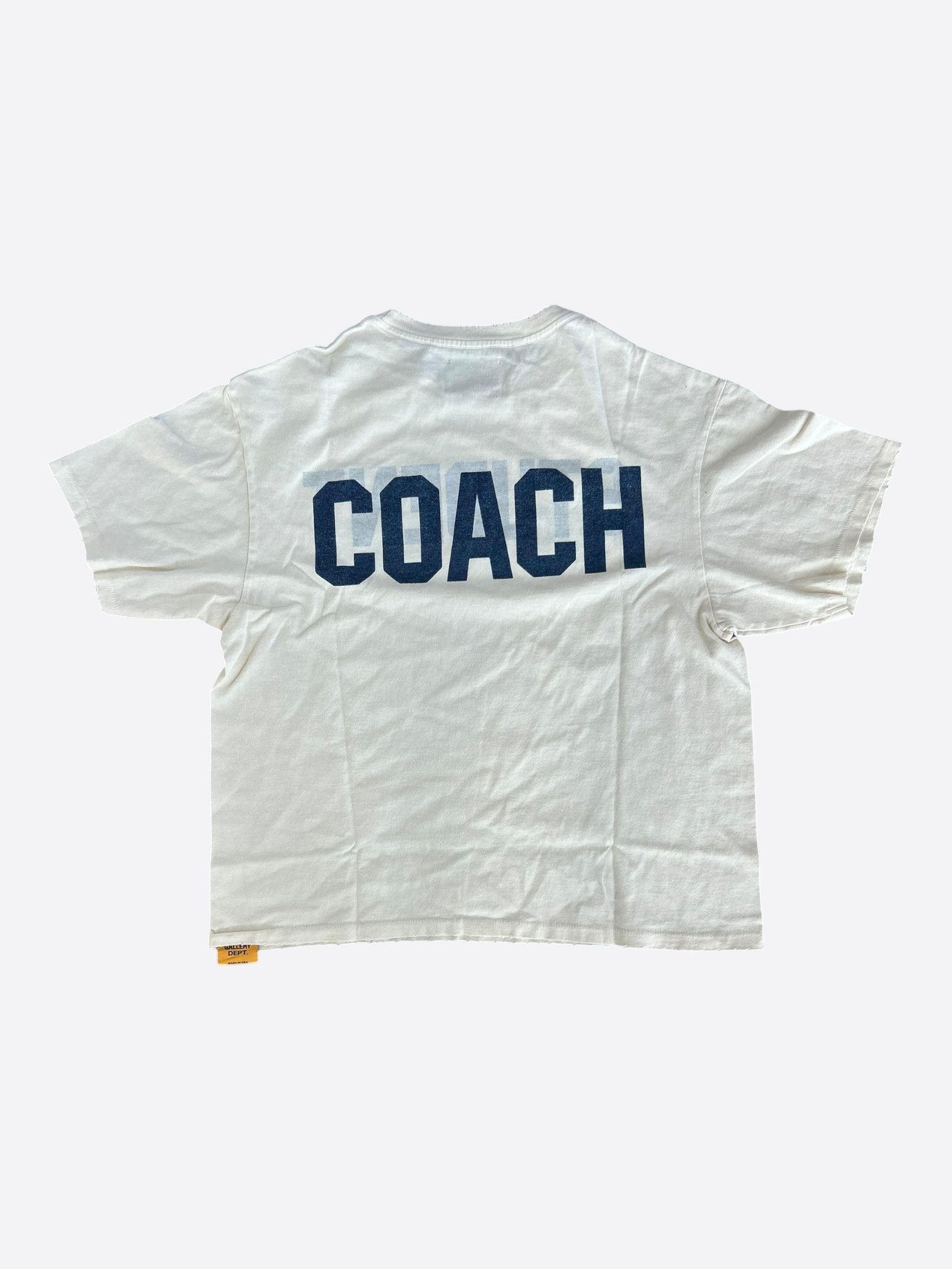 Gallery Dept. White & Blue Student Coach Reversible Logo T-Shirt Size US S / EU 44-46 / 1 - 2 Thumbnail