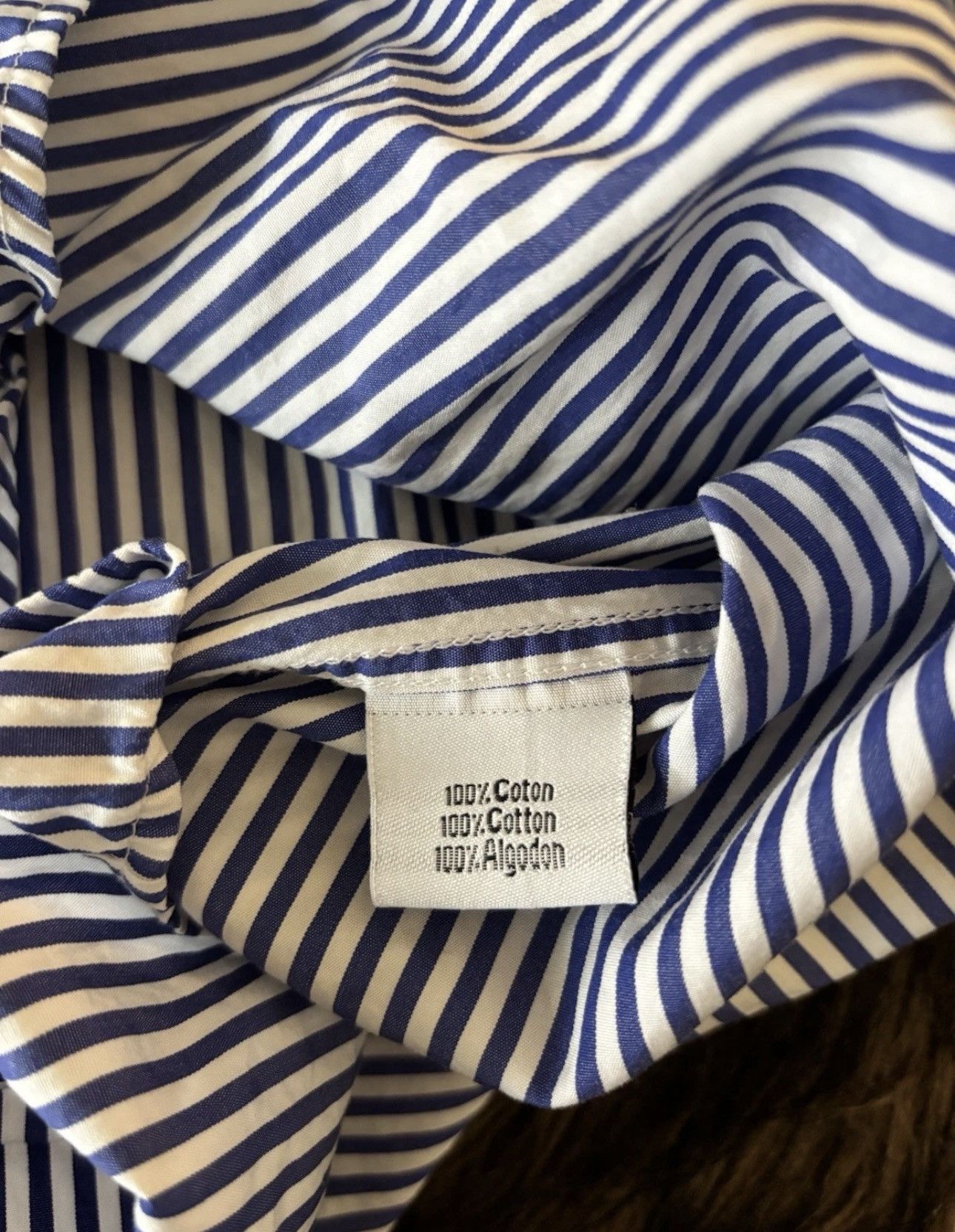 Christian Dior Monsieur Christian Dior Paris Blue Striped Button-Down - France Size US XL / EU 56 / 4 - 4 Thumbnail