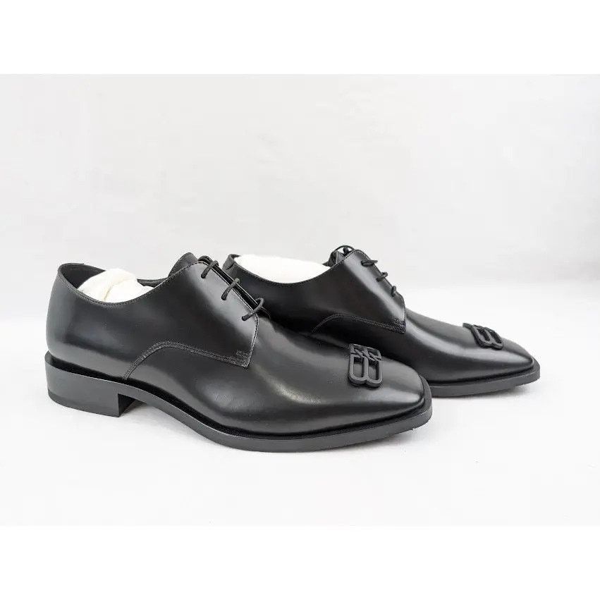 Balenciaga o1rshd1 Rim BB Icon Derbie Shoes in Black Size US 8 / EU 41 - 10 Thumbnail