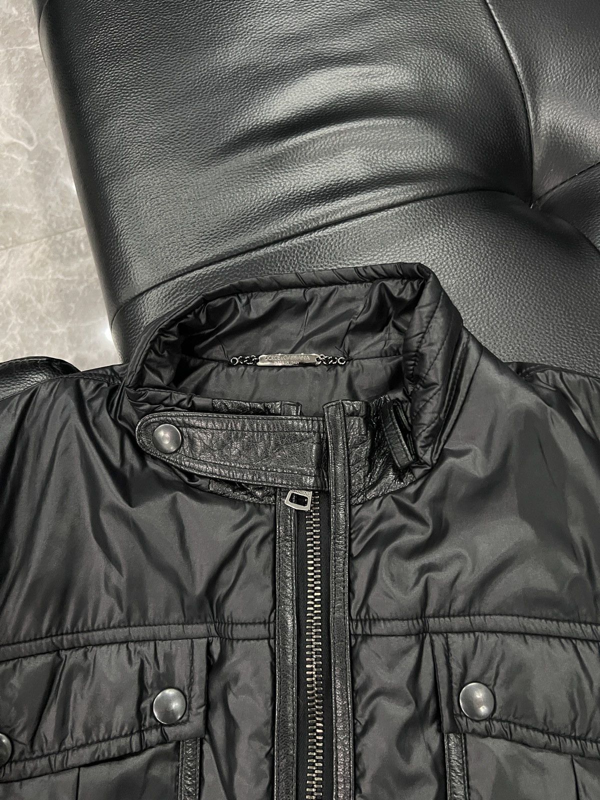 Dolce & Gabbana Dolce & Gabbana Nylon & Goatskin Trim Padded Jacket Size US M / EU 48-50 / 2 - 4 Thumbnail