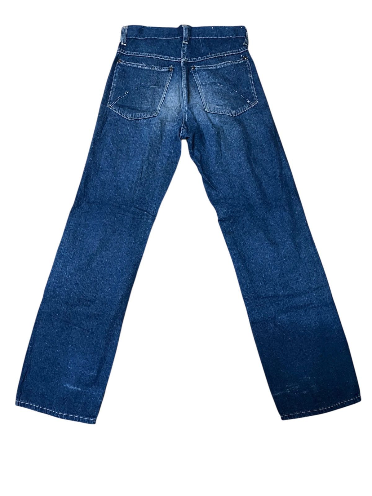 Original Montgomery Vintage 50s Montgomery 101 Power House Disstressed Jeans Size US 27 - 3 Thumbnail