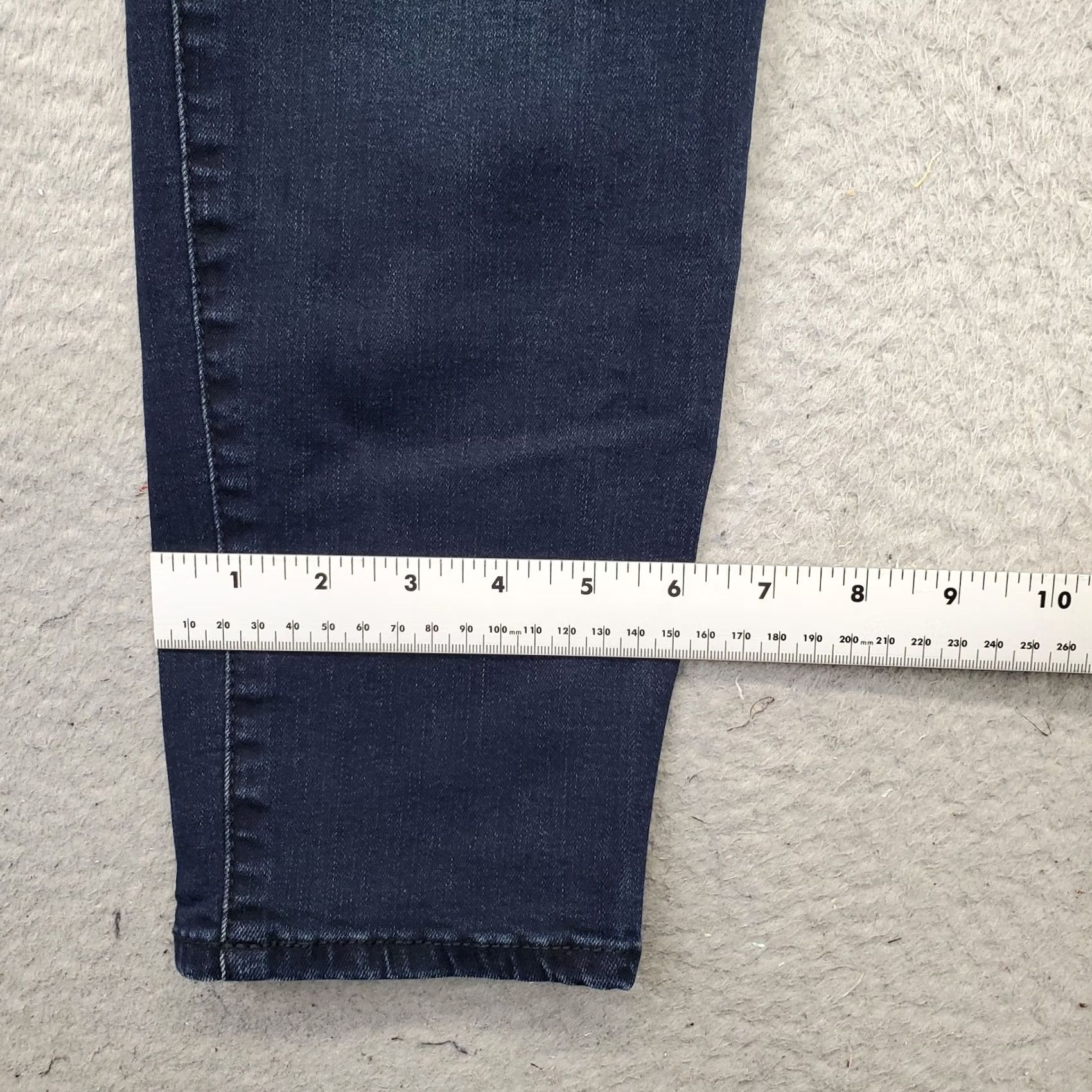 White House Black Market White House Black Market Womens 12P Skinny Jeans Blue Mid Rise Distressed Sequin 5-Pocket Denim Jeans Size 34" / US 12 / IT 48 - 5 Thumbnail