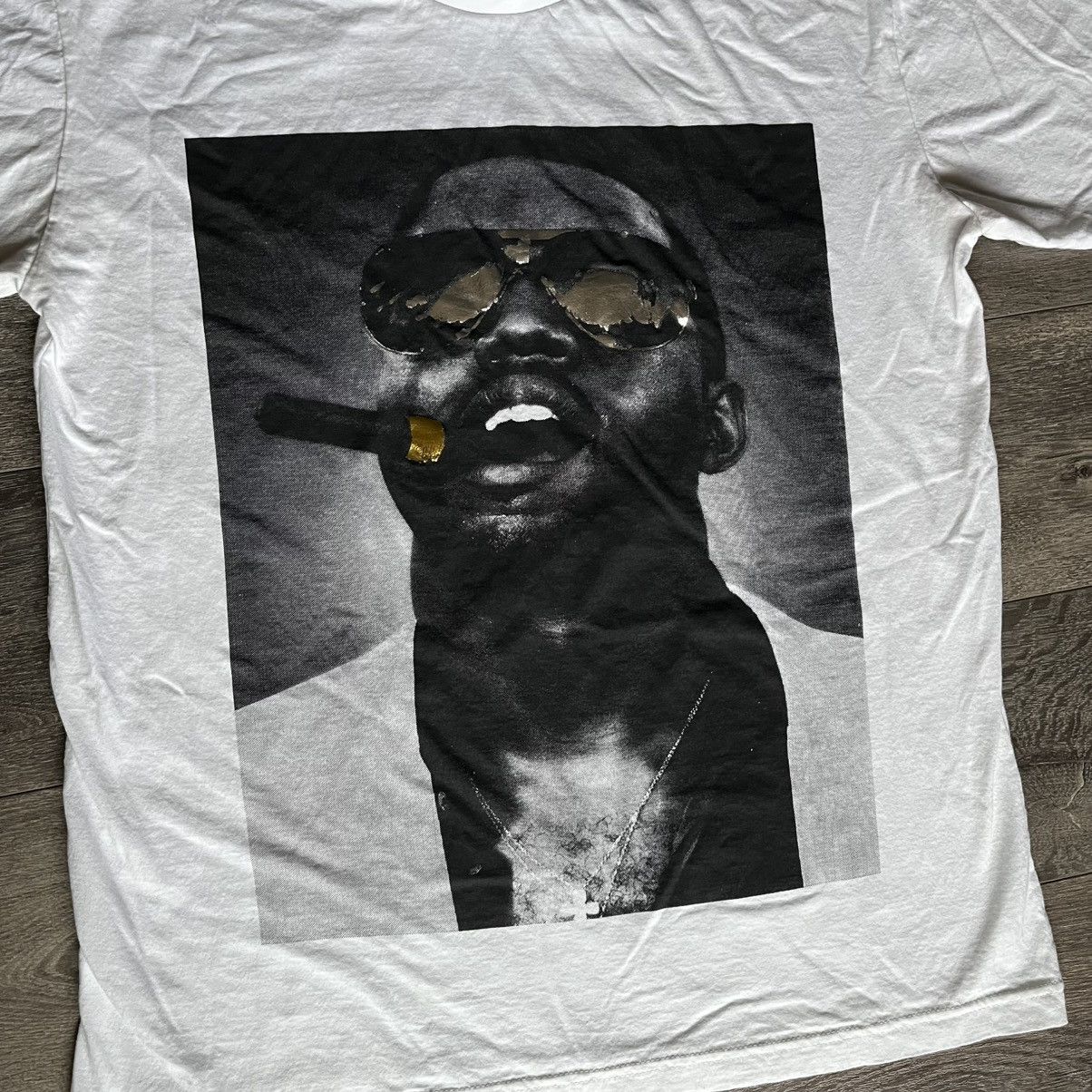 Kanye West × Rap Tees × Vintage Vintage 2000s Kanye West Sunglasses Foil Graphic Logo Tee Size US L / EU 52-54 / 3 - 2 Thumbnail