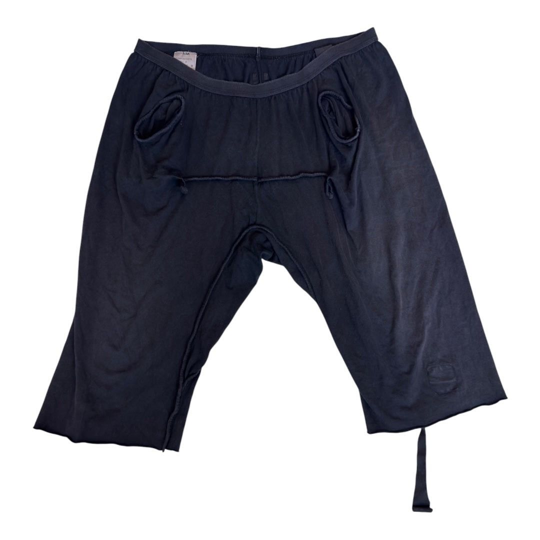 Rick Owens FW17 Glitter Basket Swinger Shorts Cotton Blend Black
