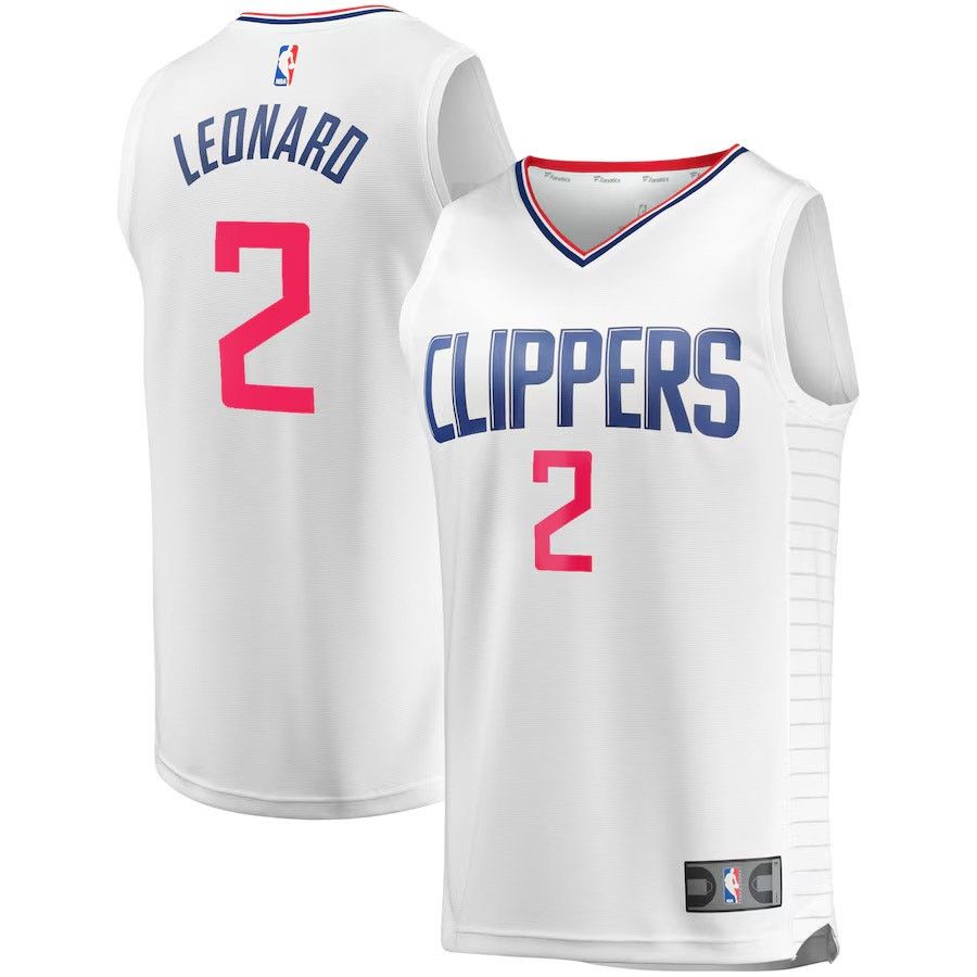 Nike LA Clippers Kawhi Leonard Fanatics White Mens Jersey NEW Size US M / EU 48-50 / 2 - 1 Thumbnail