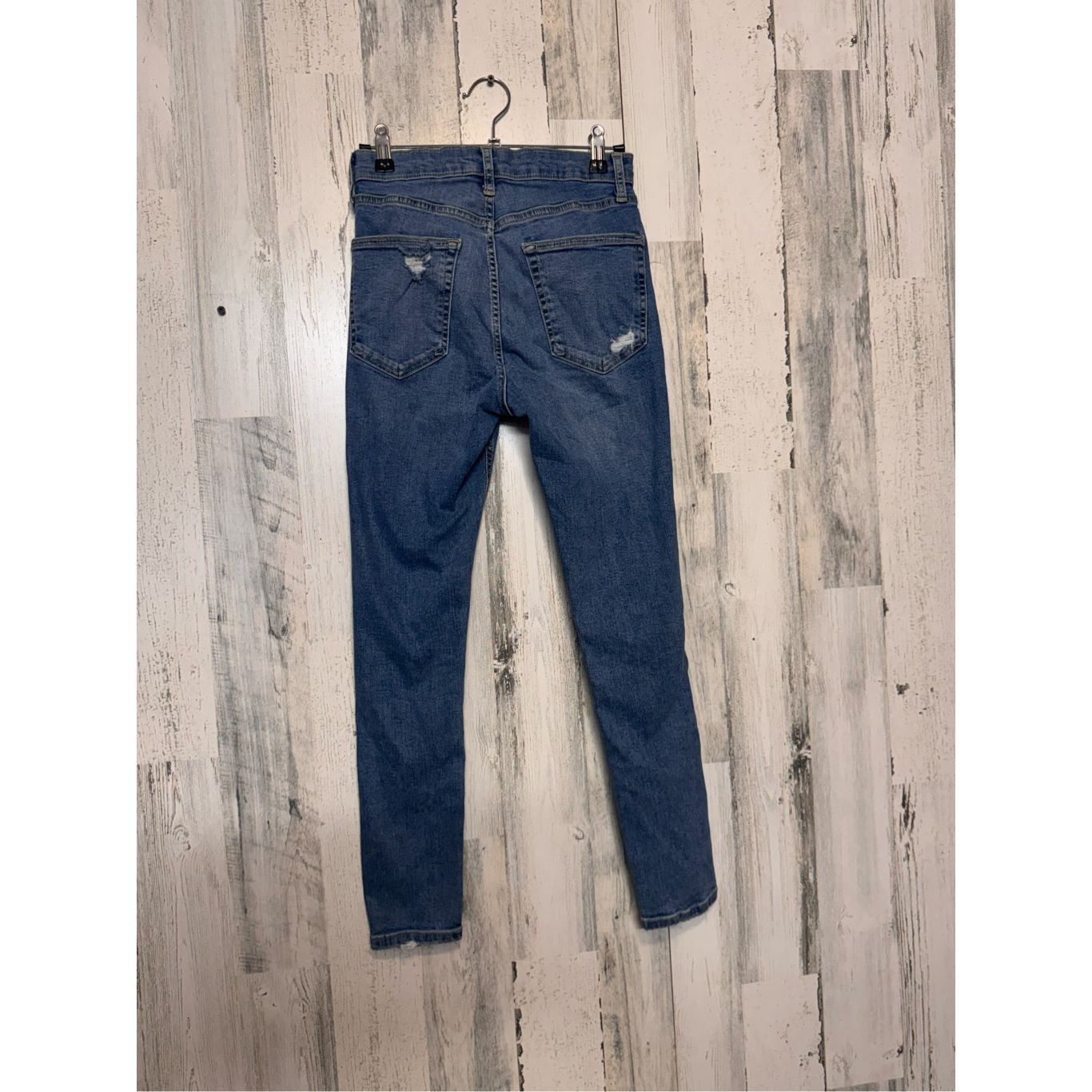 Topshop Topshop Moto Jamie High Waist Distressed Skinny Jeans W28 L3 Size 28" / US 6 / IT 42 - 11 Thumbnail