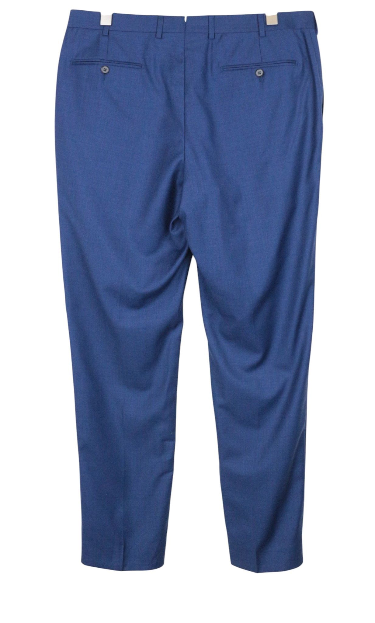 Suitsupply BRESCIA UK38S Blue Wool Flat-Front Trousers 67609 Size US 38 / EU 54 - 2 Thumbnail