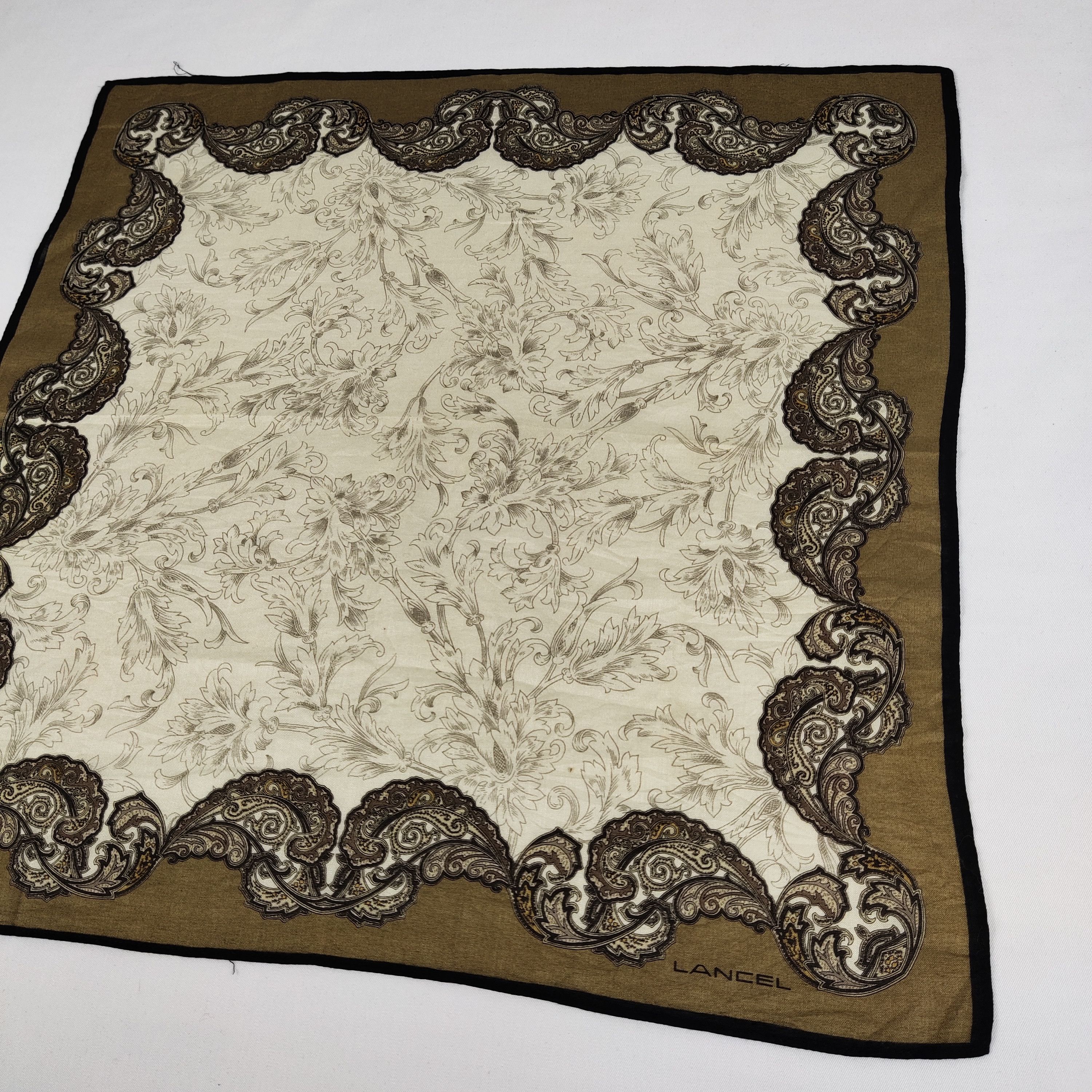 Lancel × Vintage Lancel Handkerchief / Neckerchief / Bandana FZ678 Size ONE SIZE - 4 Thumbnail