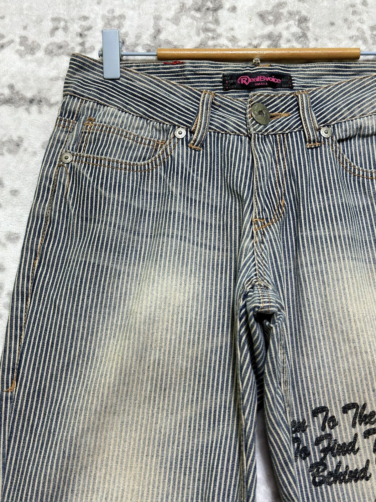 Hysteric Glamour Vintage Realbvoice Poem Print Abstract Graphic Denim Jeans Size US 29 - 4 Thumbnail