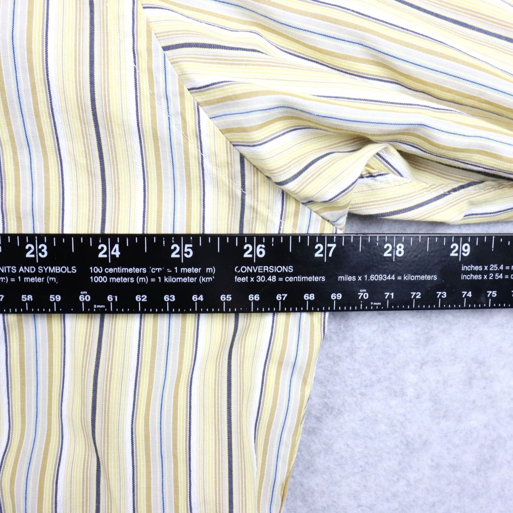Vintage Kenneth Gordon Sport Shirt Mens XL Pocket Button Up Yellow Striped Long Sleeve Size US XL / EU 56 / 4 - 5 Thumbnail