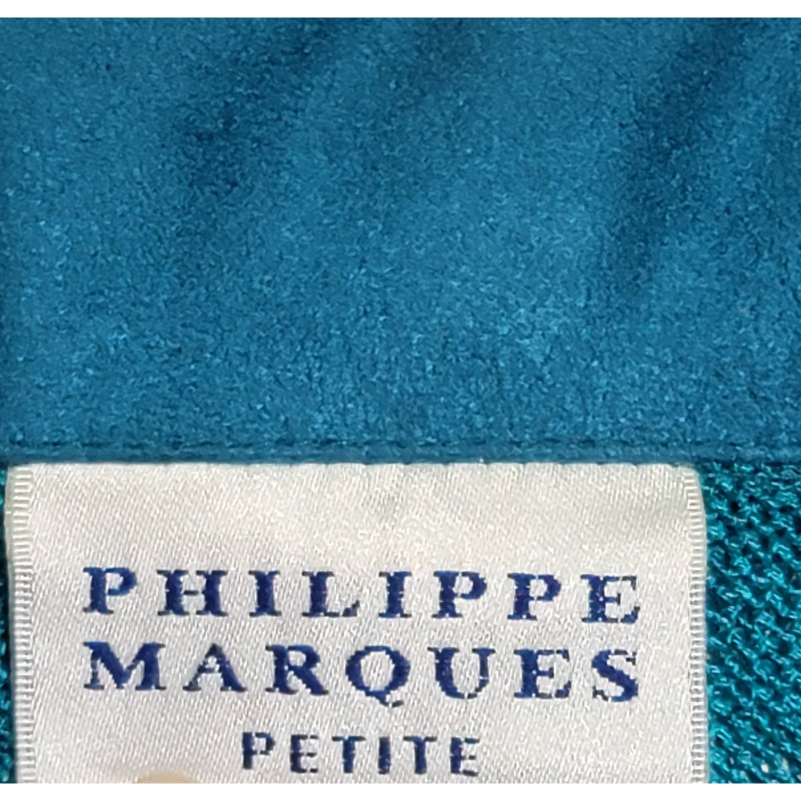 Other VTG Philippe Marques Teal Blue Rhinestone Sweater Top 16 Size XXL / US 16-18 / IT 52-54 - 3 Thumbnail