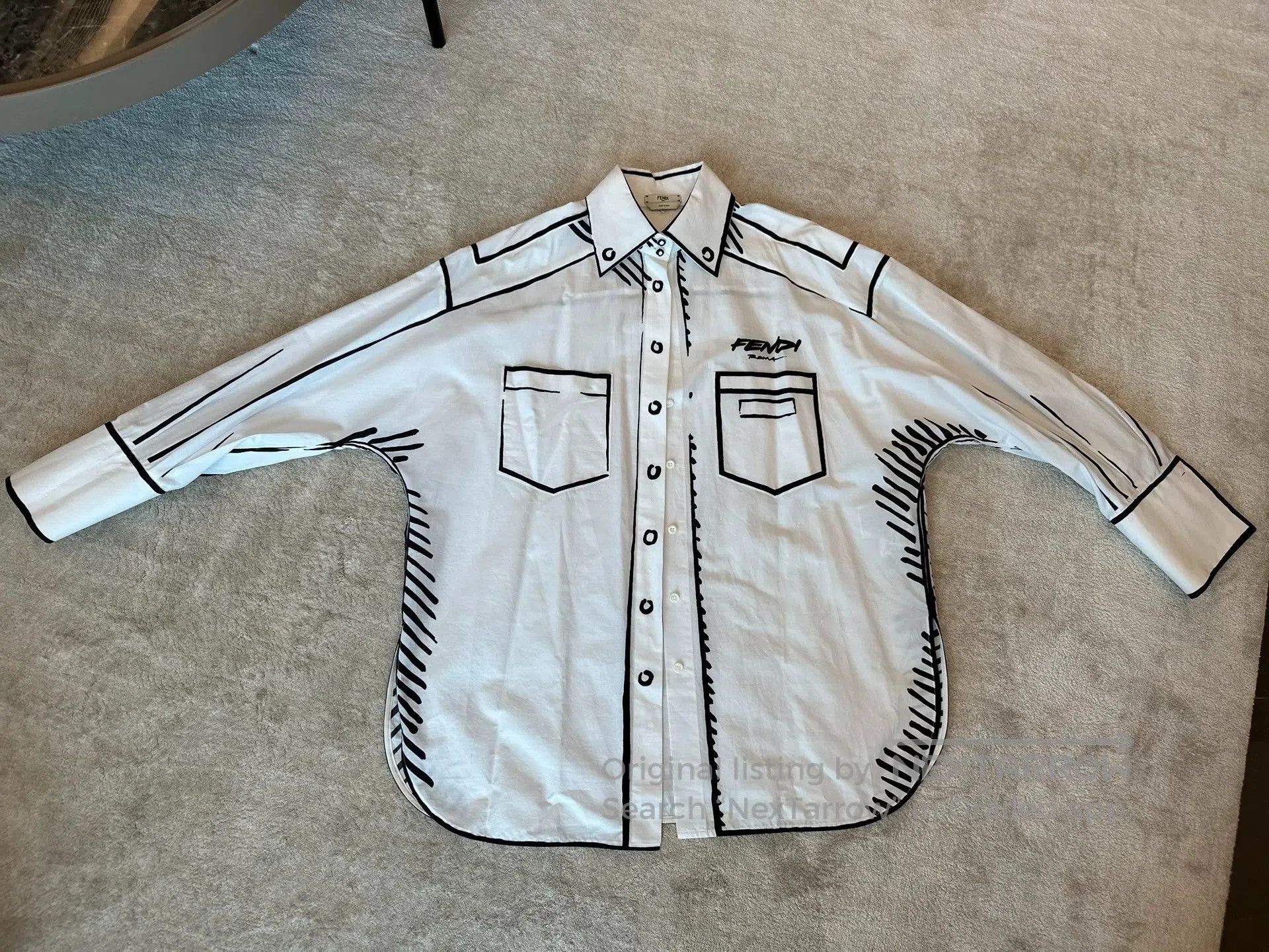 Fendi Women's Runway Button-Up Shirt.