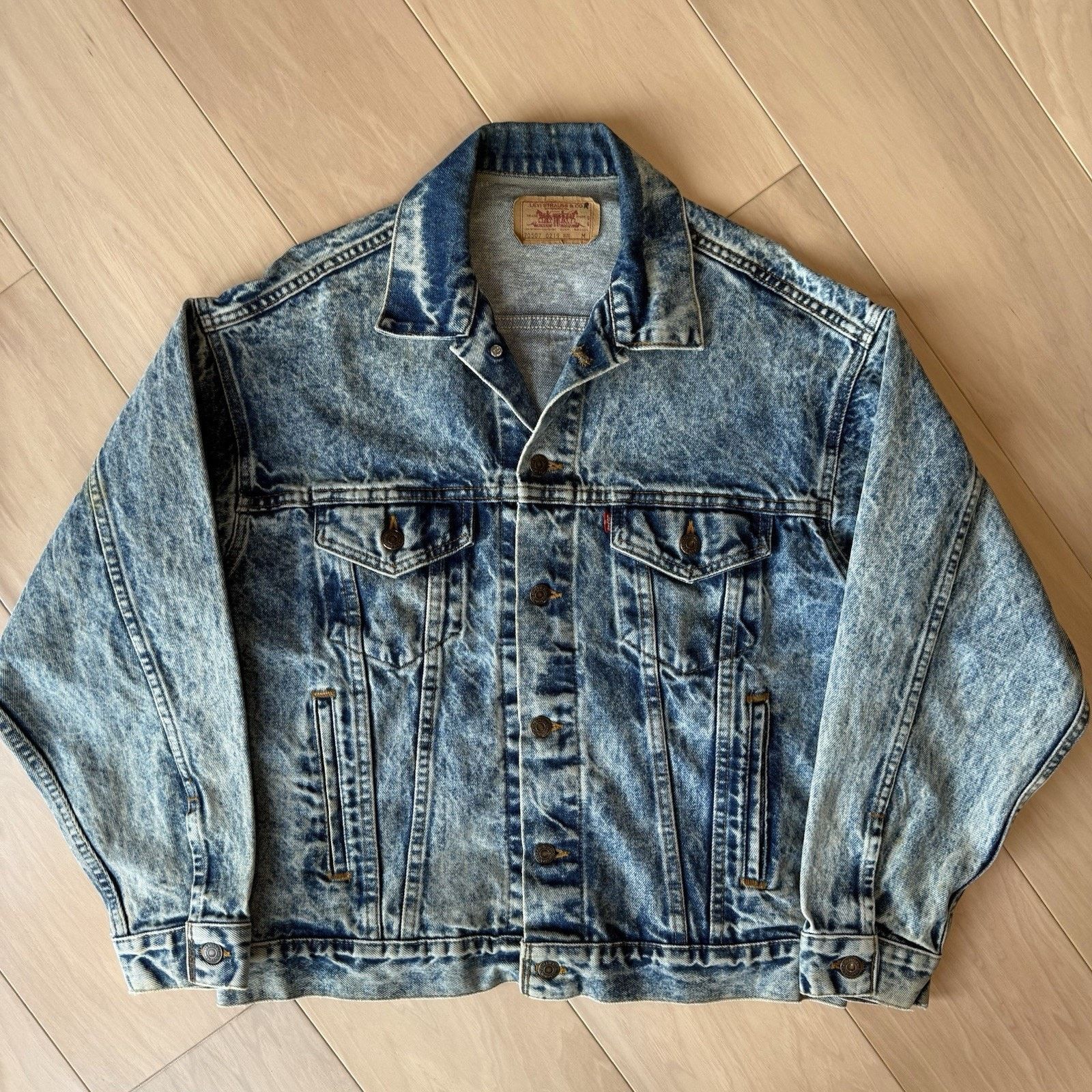 Levi's × Vintage Vintage Levis Denim Jacket M Blue 80s Acid Wash Made in USA Size US M / EU 48-50 / 2 - 2 Thumbnail