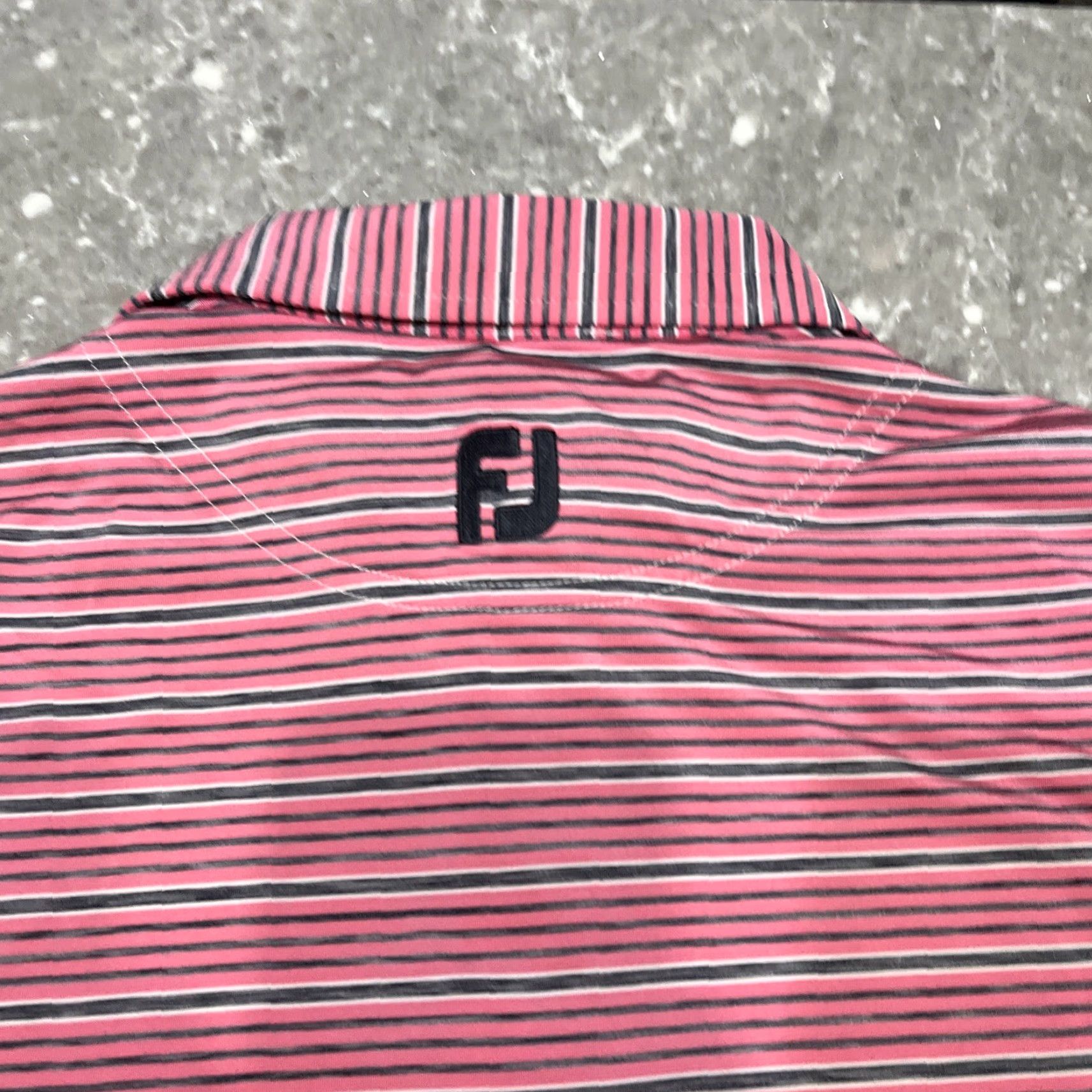 Footjoy FootJoy Polo Shirt Mens S Pink Stripe Golf Activewear Shirt Size US S / EU 44-46 / 1 - 7 Thumbnail