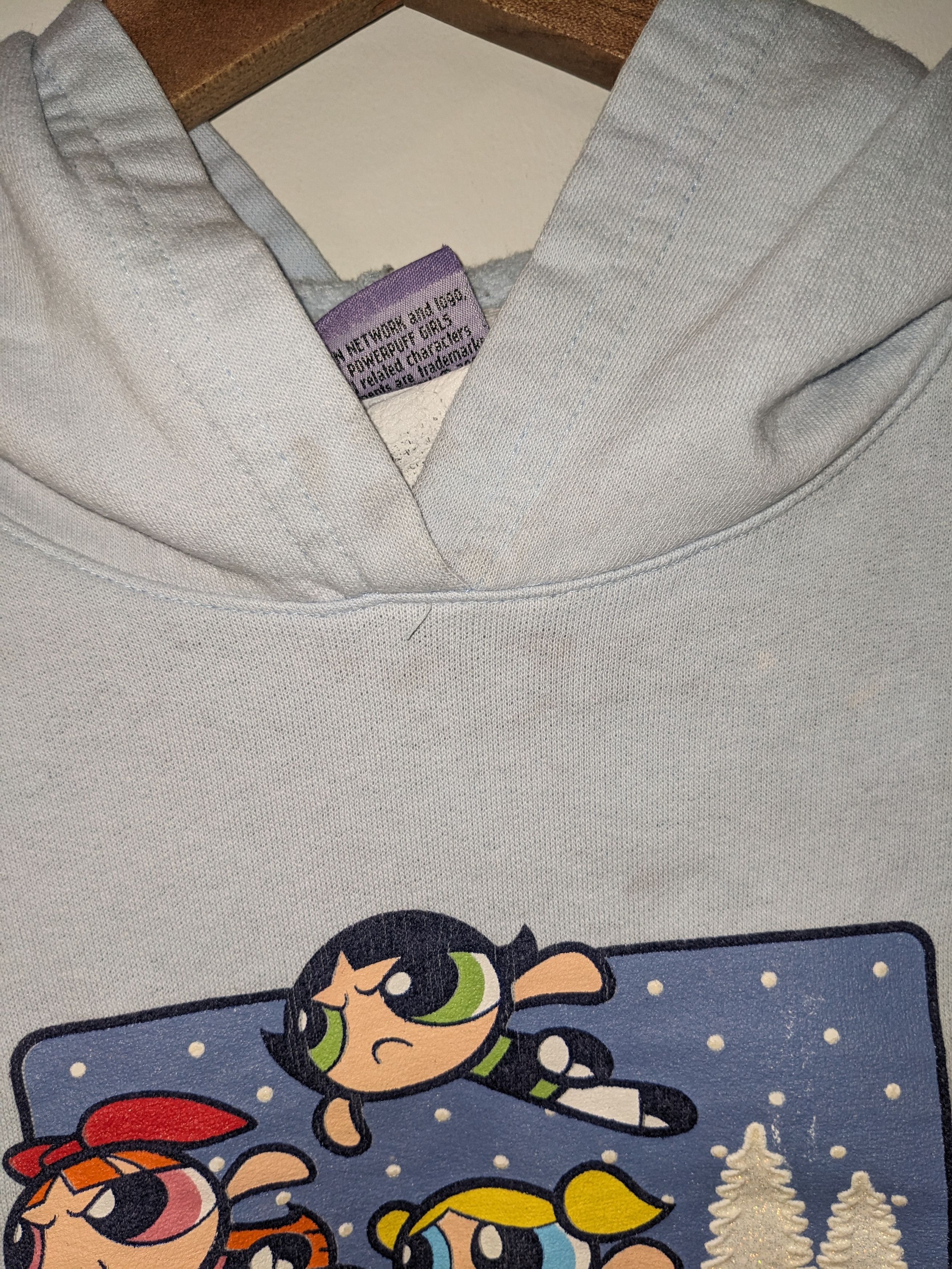 Cartoon Network × Vintage Vintage 2000 Power Puff Girls Blue YOUTH Large Hoodie Size L / US 10 / IT 46 - 11 Thumbnail