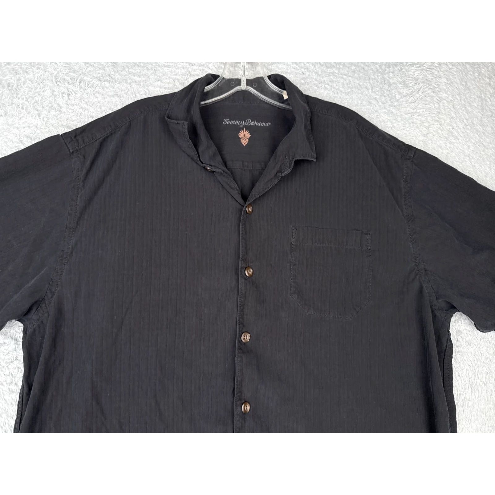 Tommy Bahama Tommy Bahama Shirt Men Extra Large Black 100% Silk Button Up Hawaiian Pocket Size US XL / EU 56 / 4 - 4 Thumbnail