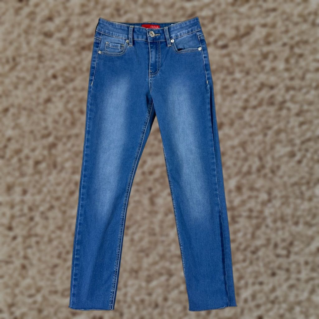 Bullhead Jeans Juniors 22 Blue Denim High Waist Skinny 5-Pocket Distressed Comfort Stretch Vintage No