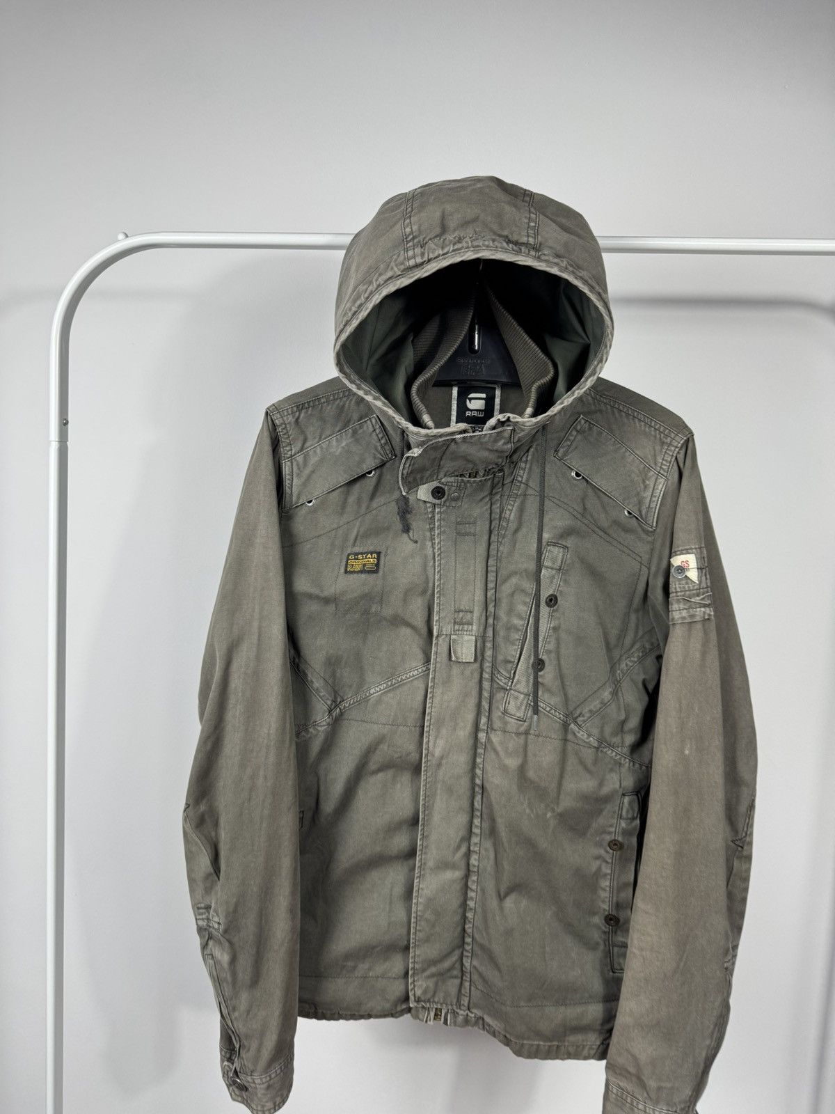 G-Star G Star RAW Military Field Jacket Distressed Hooded Utility M Size US M / EU 48-50 / 2 - 2 Thumbnail