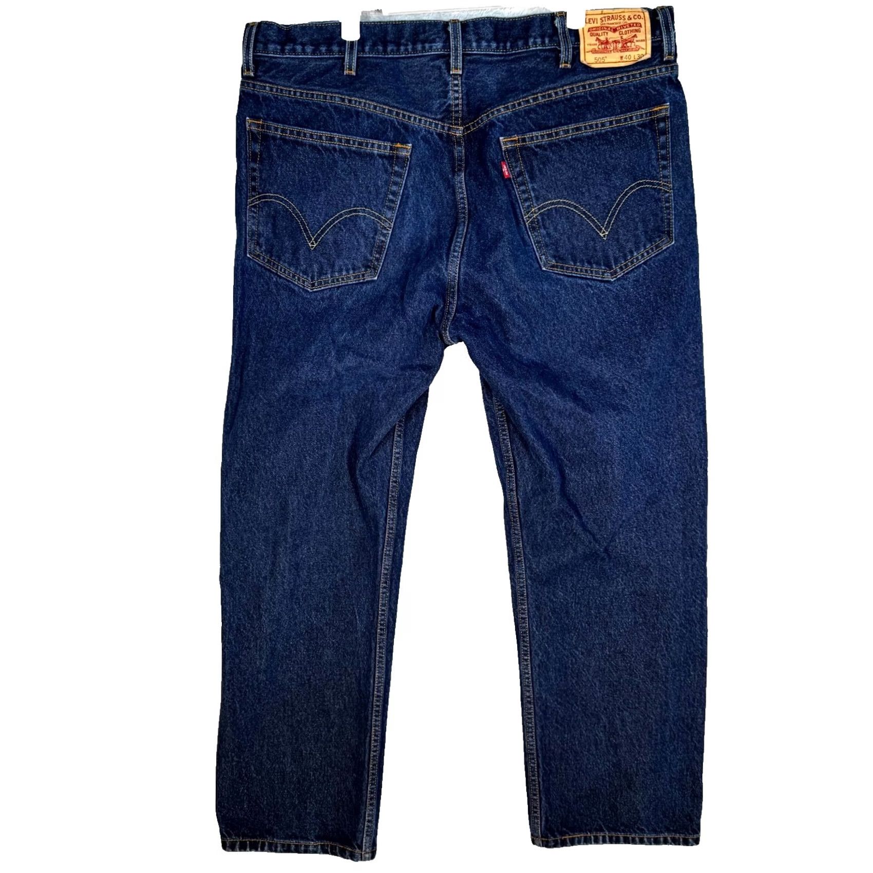 Levi's Levi's 505 Jeans Regular Fit Straight Mens 40x30 Blue Denim Size US 40 / EU 56 - 2 Thumbnail