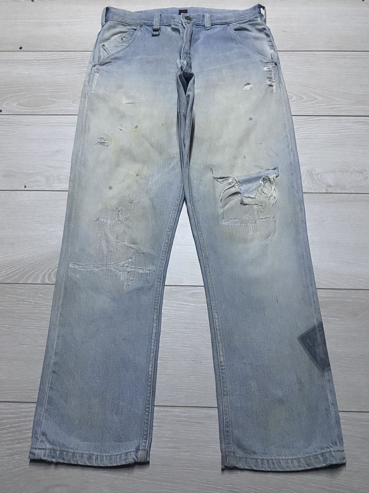Japanese Brand Vintage Ego Tripping Light Wash Money Money Print Jeans Size US 30 / EU 46 - 1 Thumbnail