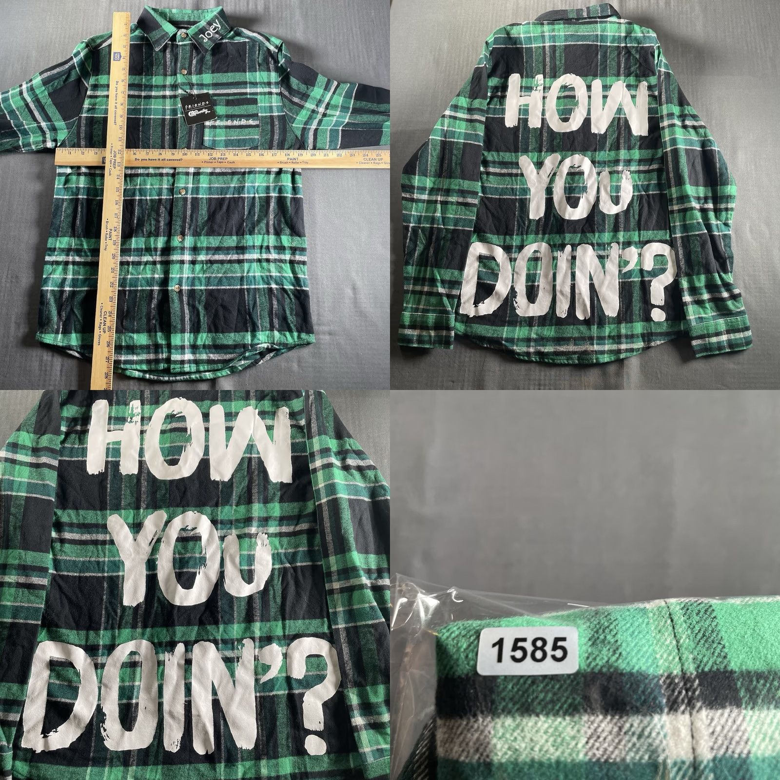 Vintage VINTAGE Friends Cakeworthy Shirt Mens S Green Plaid 90s Button-Up NWT Size US S / EU 44-46 / 1 - 8 Thumbnail
