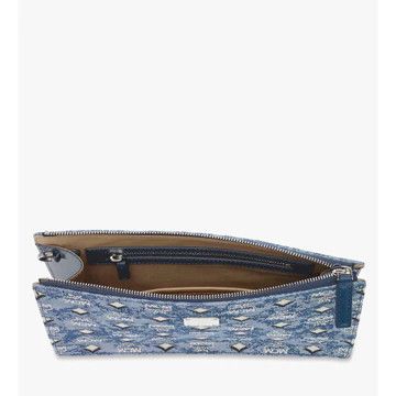 MCM o1mt1gz0426 Size: OS / Aren Flat Pouch in Blue Size ONE SIZE - 2 Thumbnail