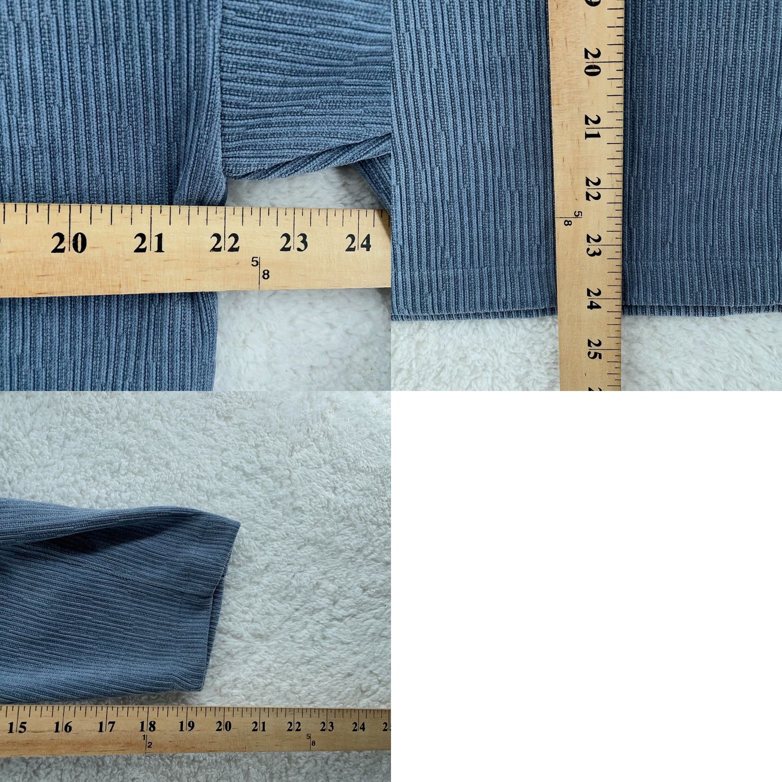 Madewell Madewell Striped Jacquard Funnel Neck Top Womens Large Blue N0517 Size L / US 10 / IT 46 - 8 Thumbnail