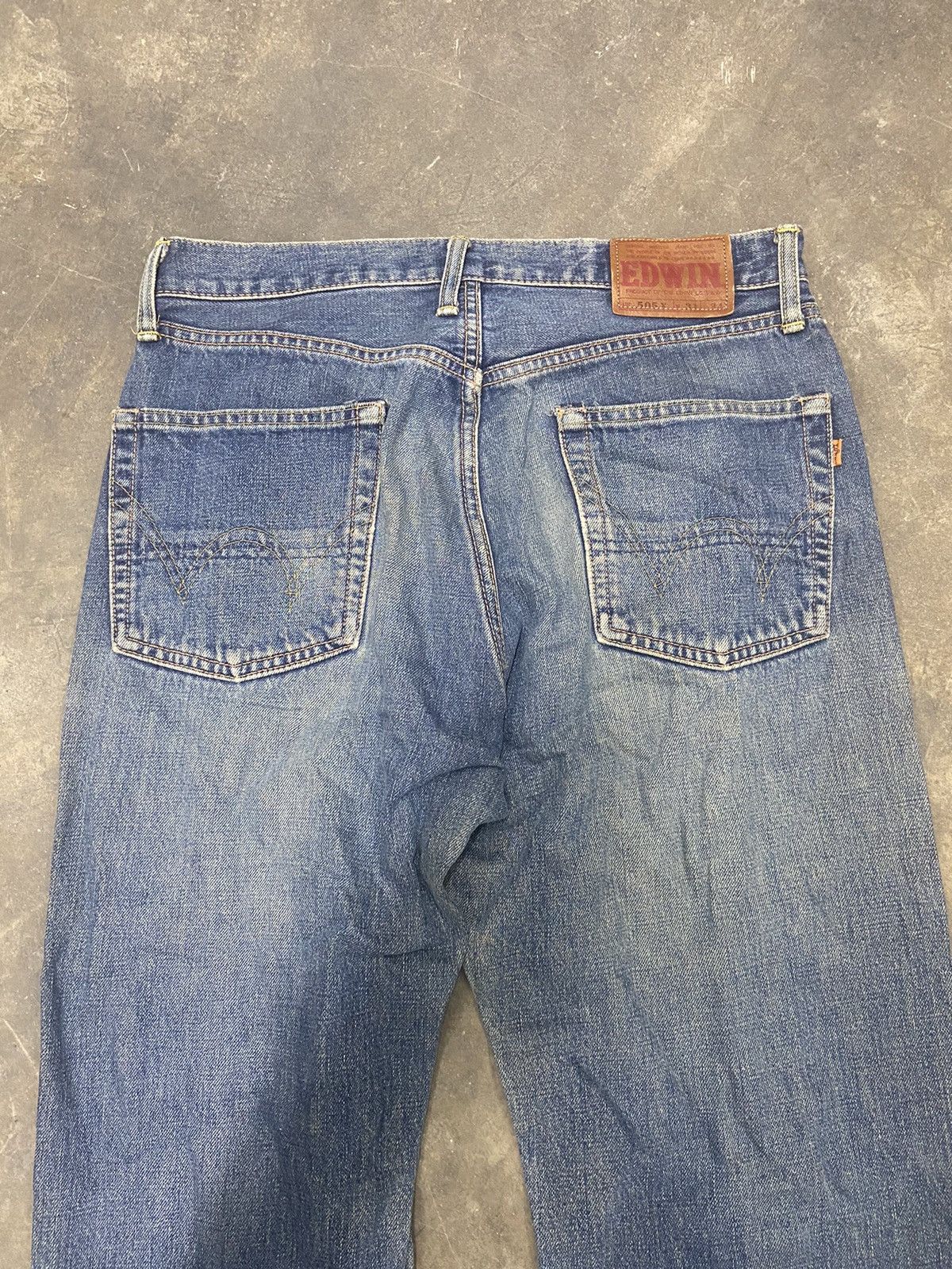 Beauty Beast 🔥 Flare🔥🔥🔥 Vintage Edwin 505X selvedge jeans distressed Size US 31 - 9 Thumbnail