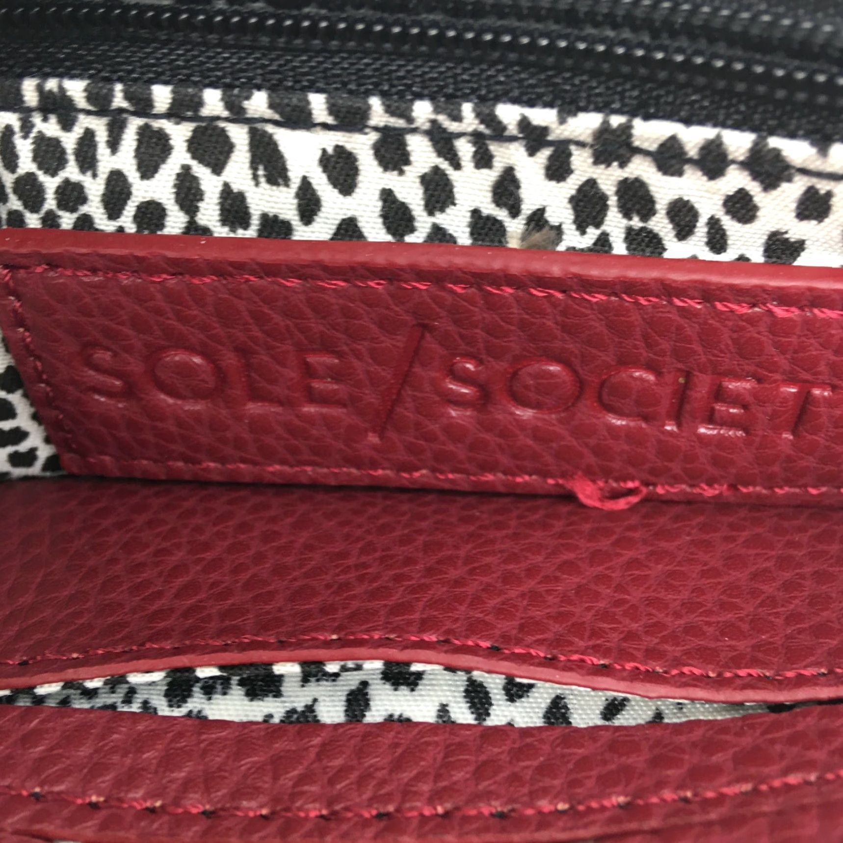 Vintage Sole Society Crossbody Handbag Red Leather 7"X4.5" Womens Chain Strap Handle 4.5" 7" Suede Faux Leather Size ONE SIZE - 4 Thumbnail