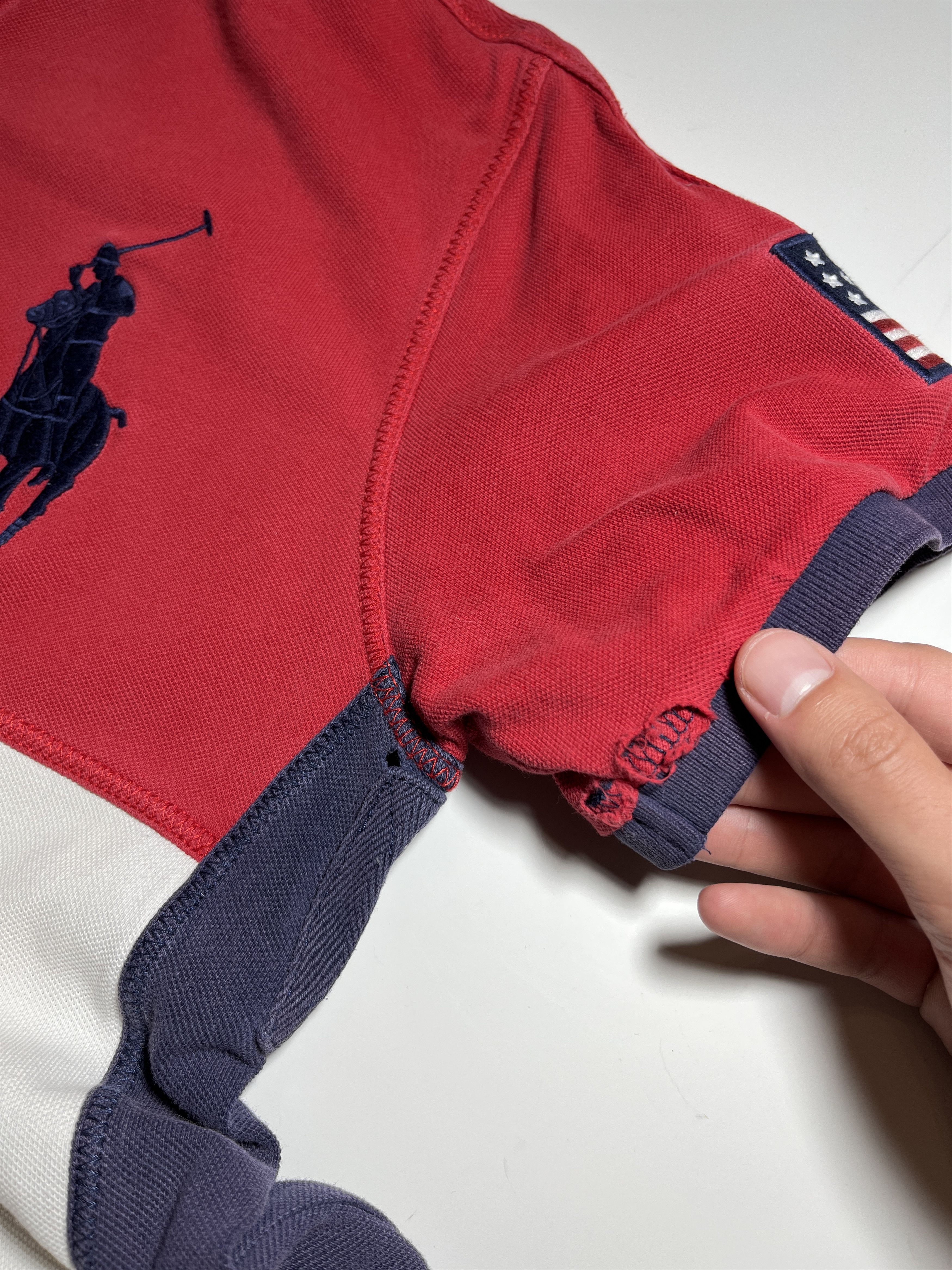 Polo Ralph Lauren Distressed Polo Ralph Lauren #3 United States Team Shirt Size US L / EU 52-54 / 3 - 14 Thumbnail