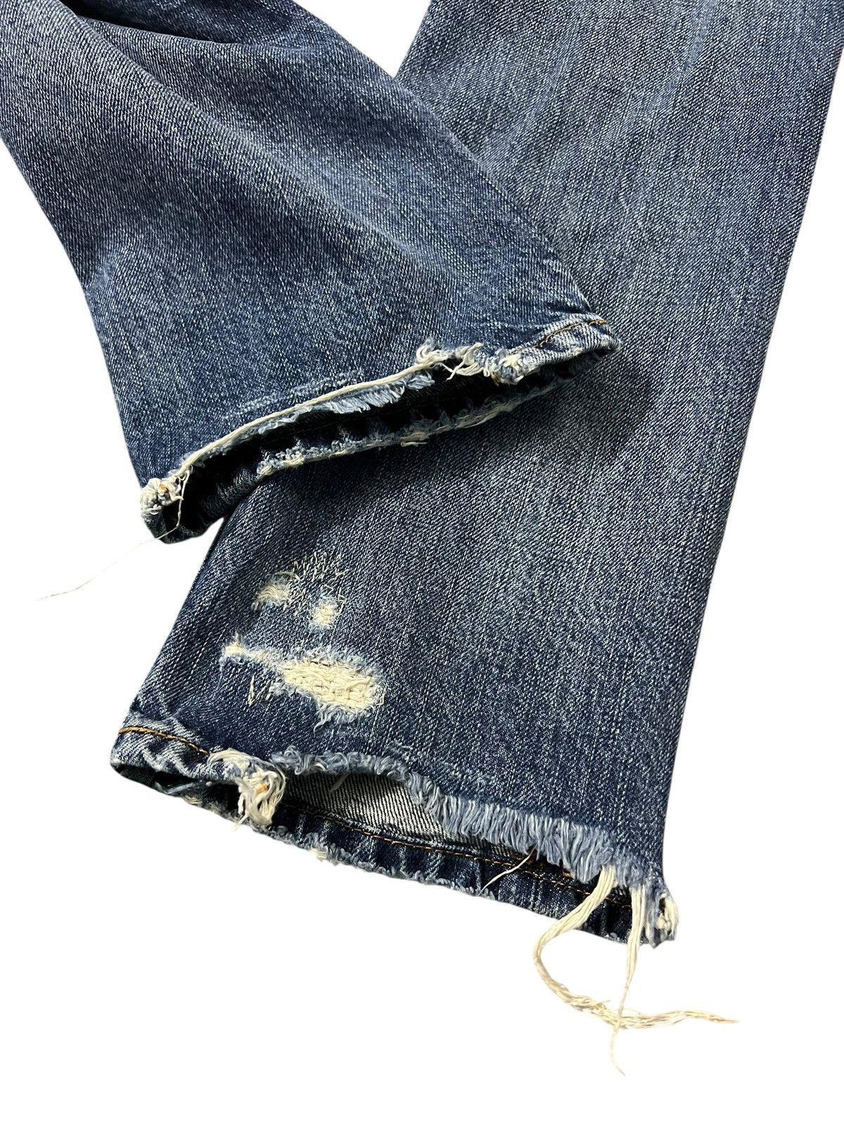 If Six Was Nine Distressed Ralph Lauren Dungarees Low Rise Sick Jean Size US 30 / EU 46 - 16 Thumbnail
