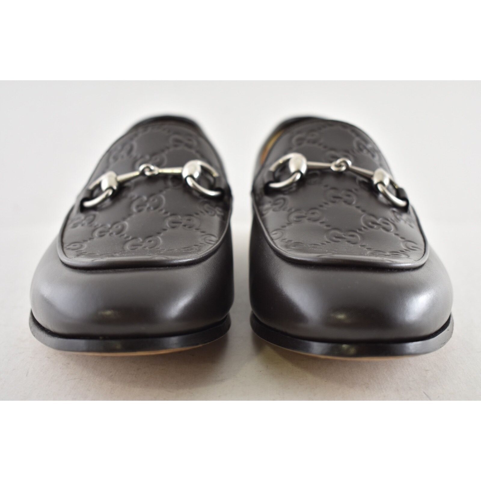 Gucci Gucci Mens Monogram Leather Horsebit Loafer Flat G 11 US 12 Size US 12 / EU 45 - 8 Thumbnail